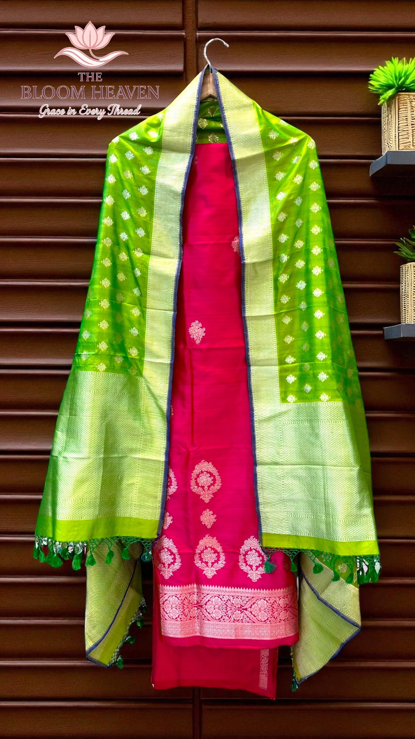 Pure Katan Silk Handlooms Banarasi Dress material