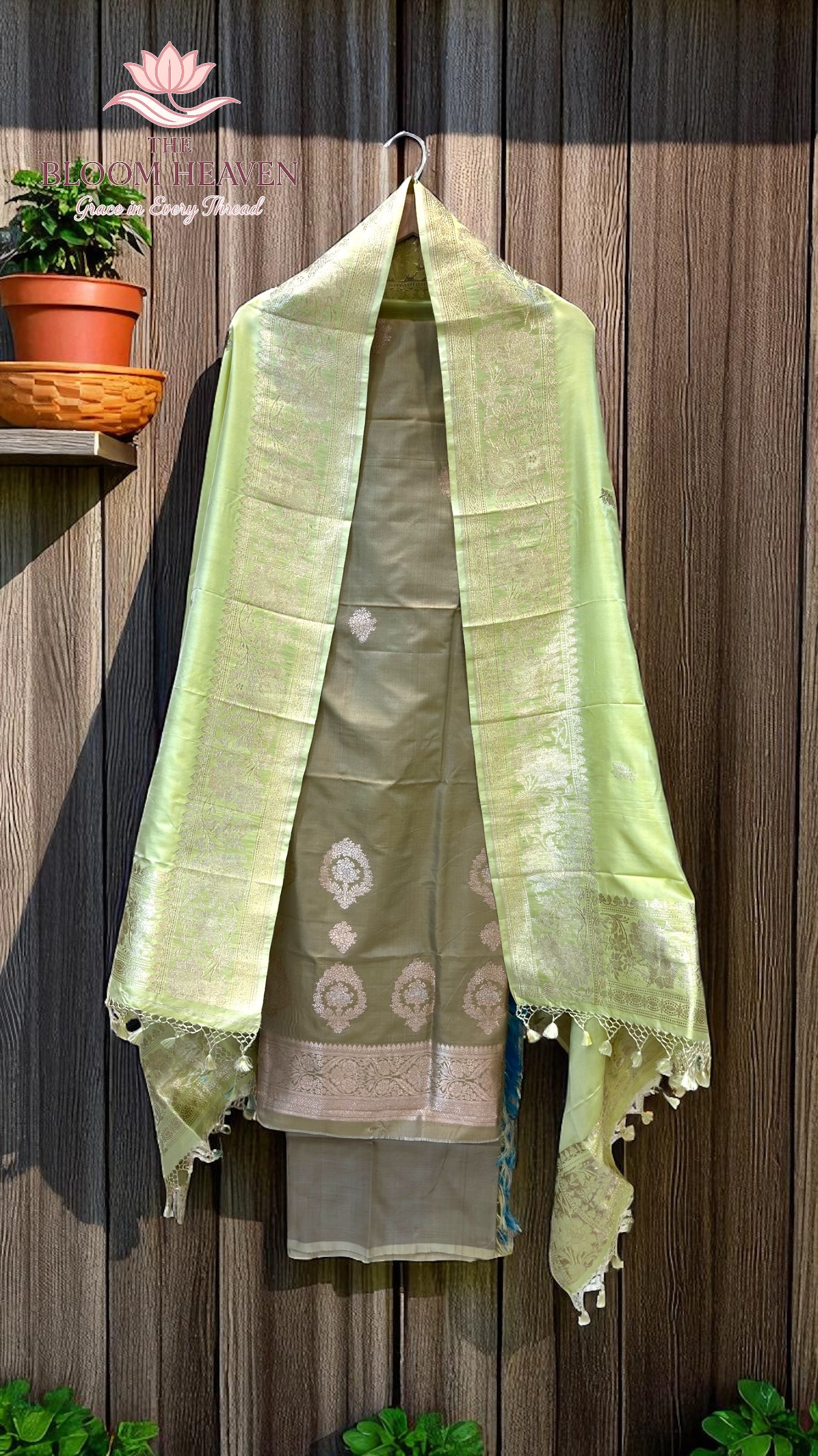 Pure Katan Silk Handlooms Banarasi Dress material