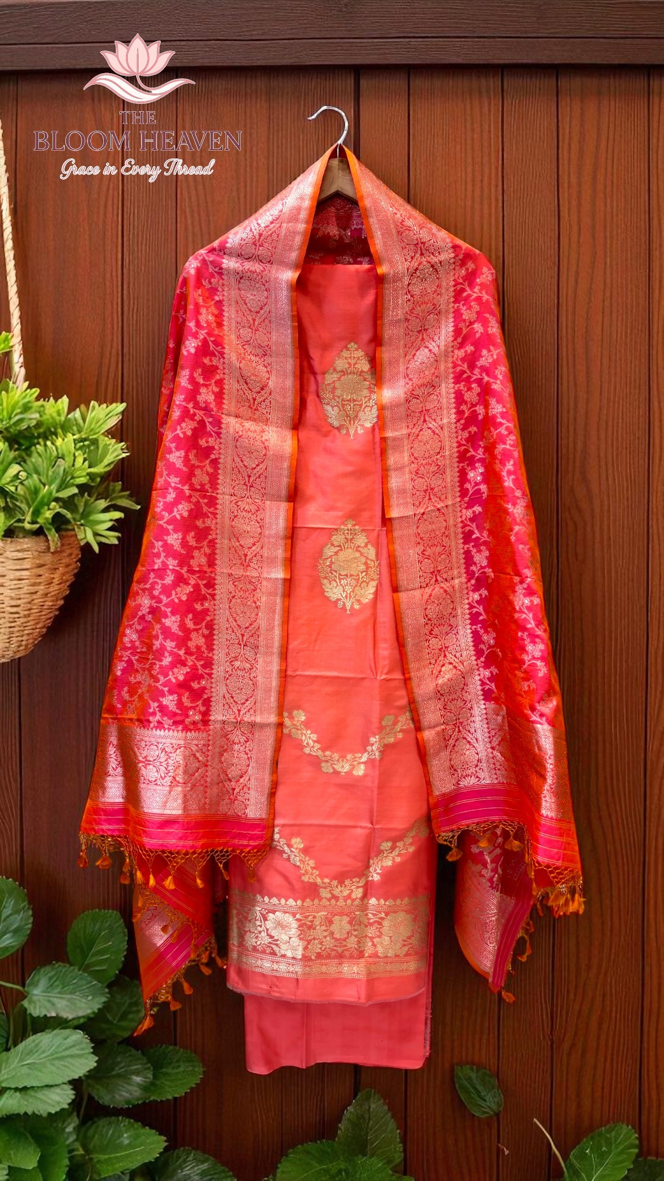 Pure Katan Silk Handlooms Banarasi Dress material
