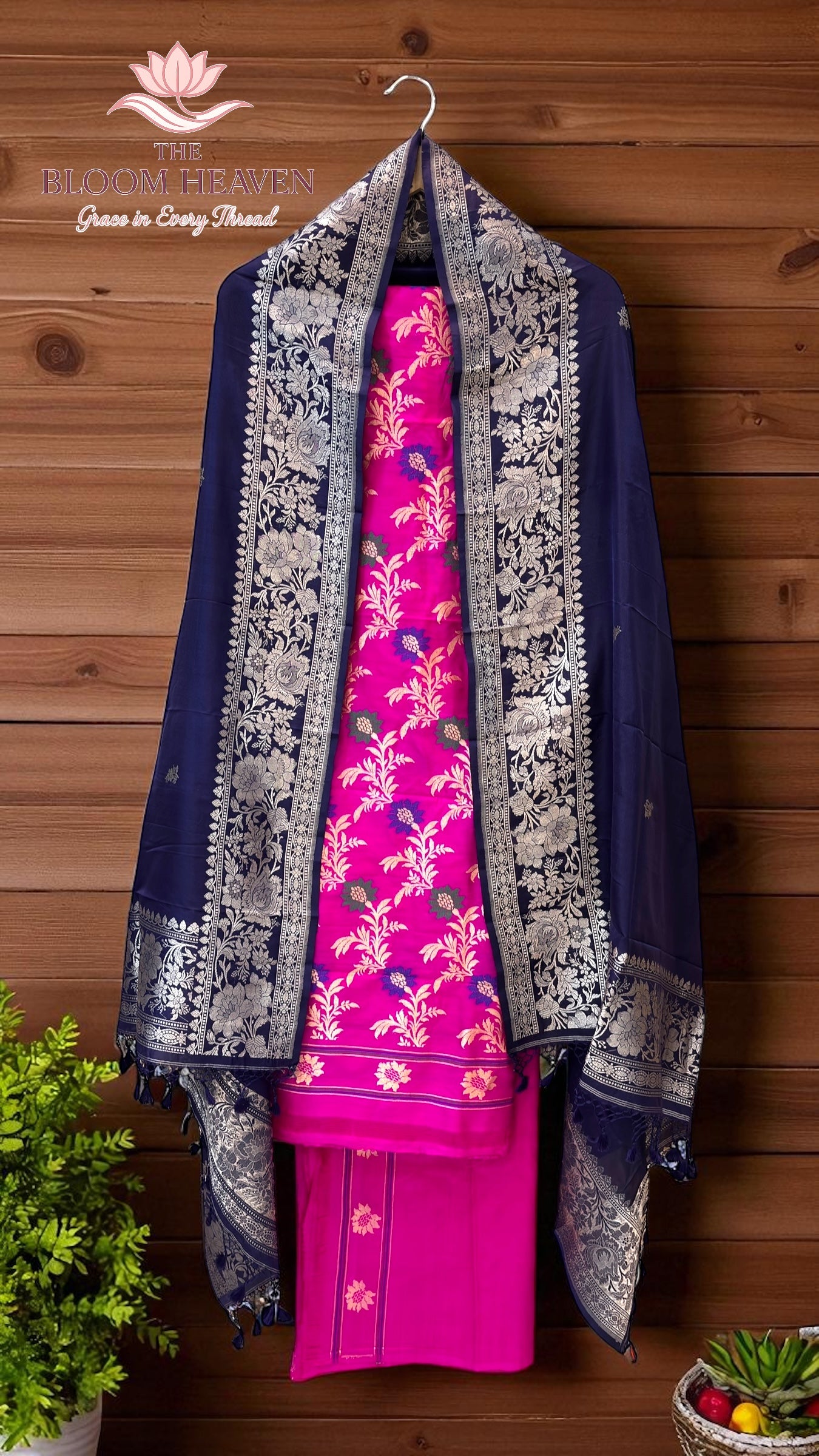 Pure Katan Silk Handlooms Banarasi Dress material