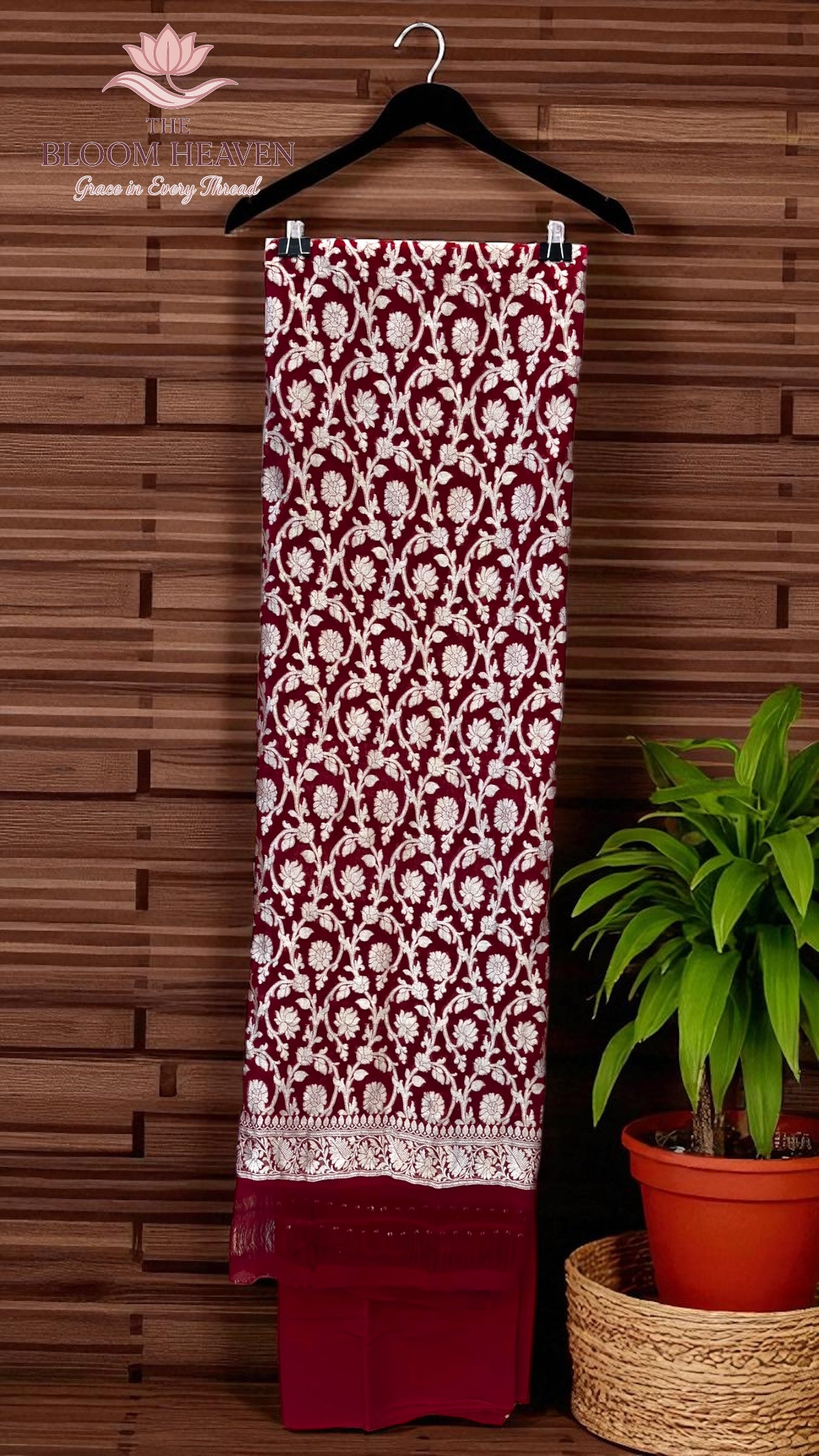 Pure Khaddi Georgette Handlooms Banarasi Dress material