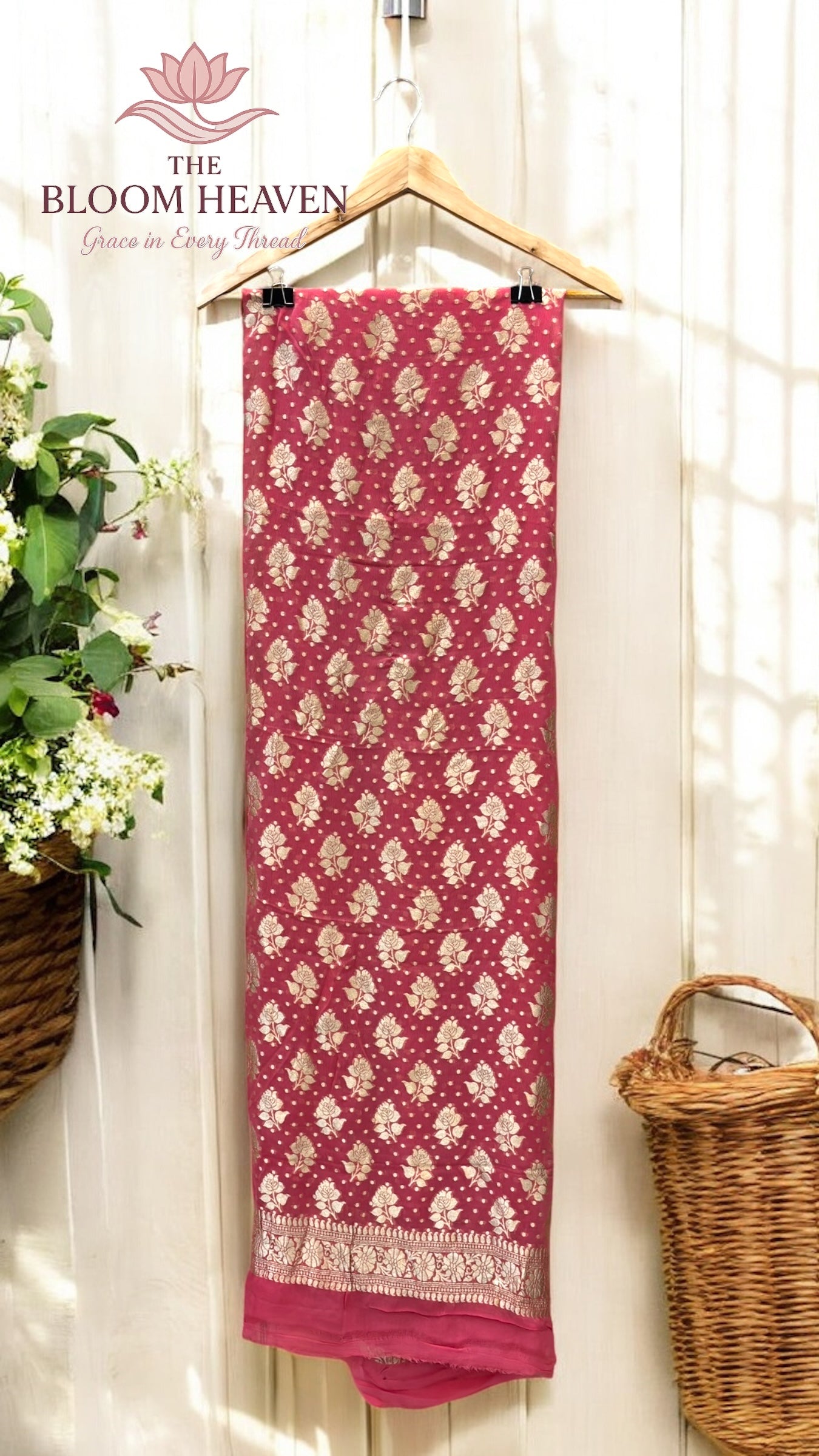Pure Khaddi Georgette Handlooms Banarasi 3-Piece Suit