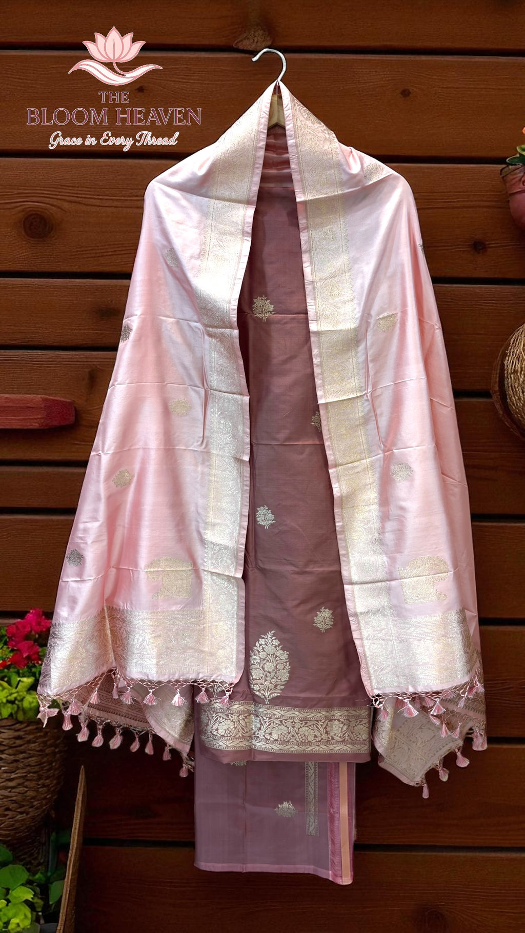 Pure Katan Silk Handlooms Banarasi Dress material