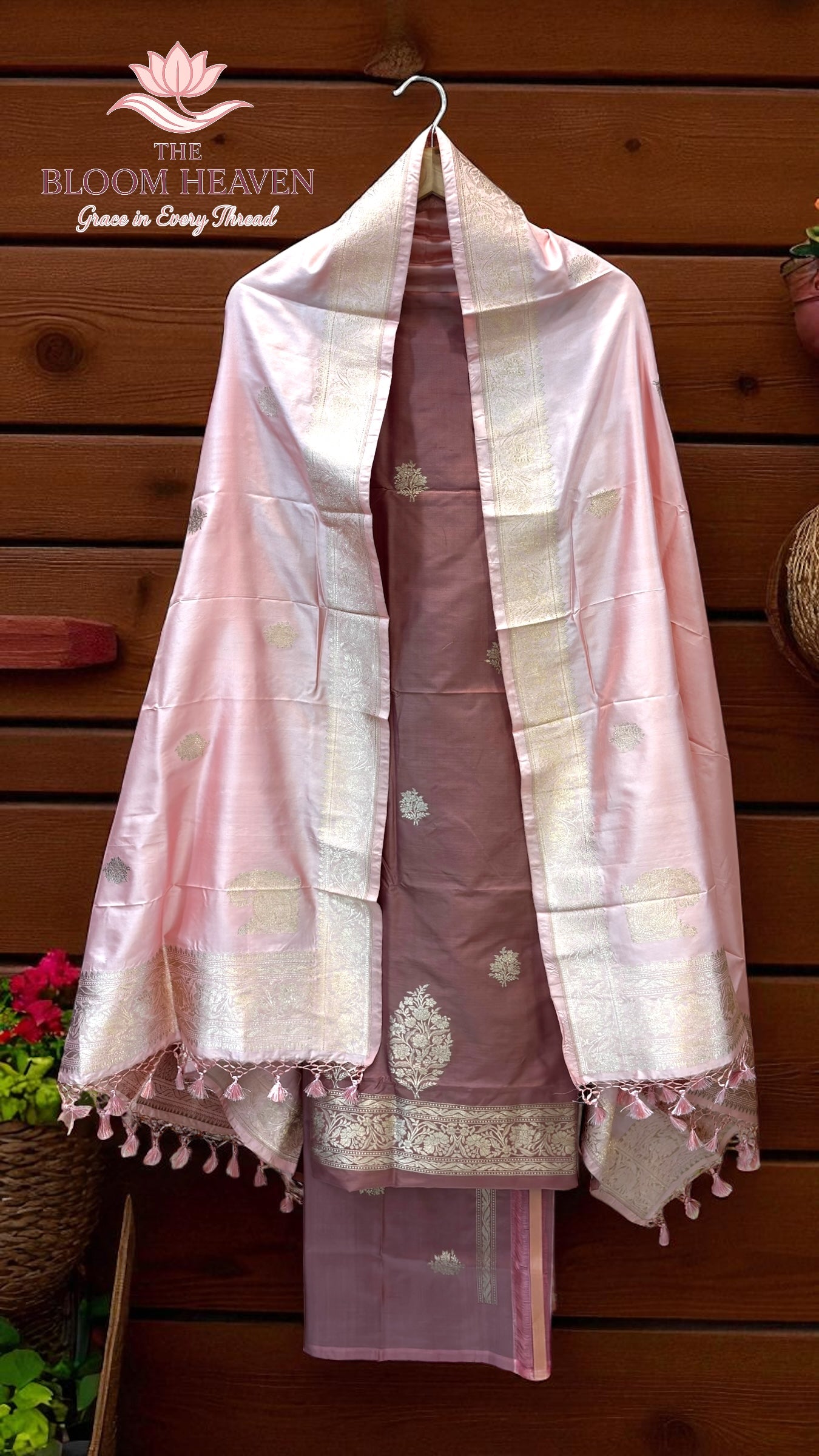 Pure Katan Silk Handlooms Banarasi Dress material