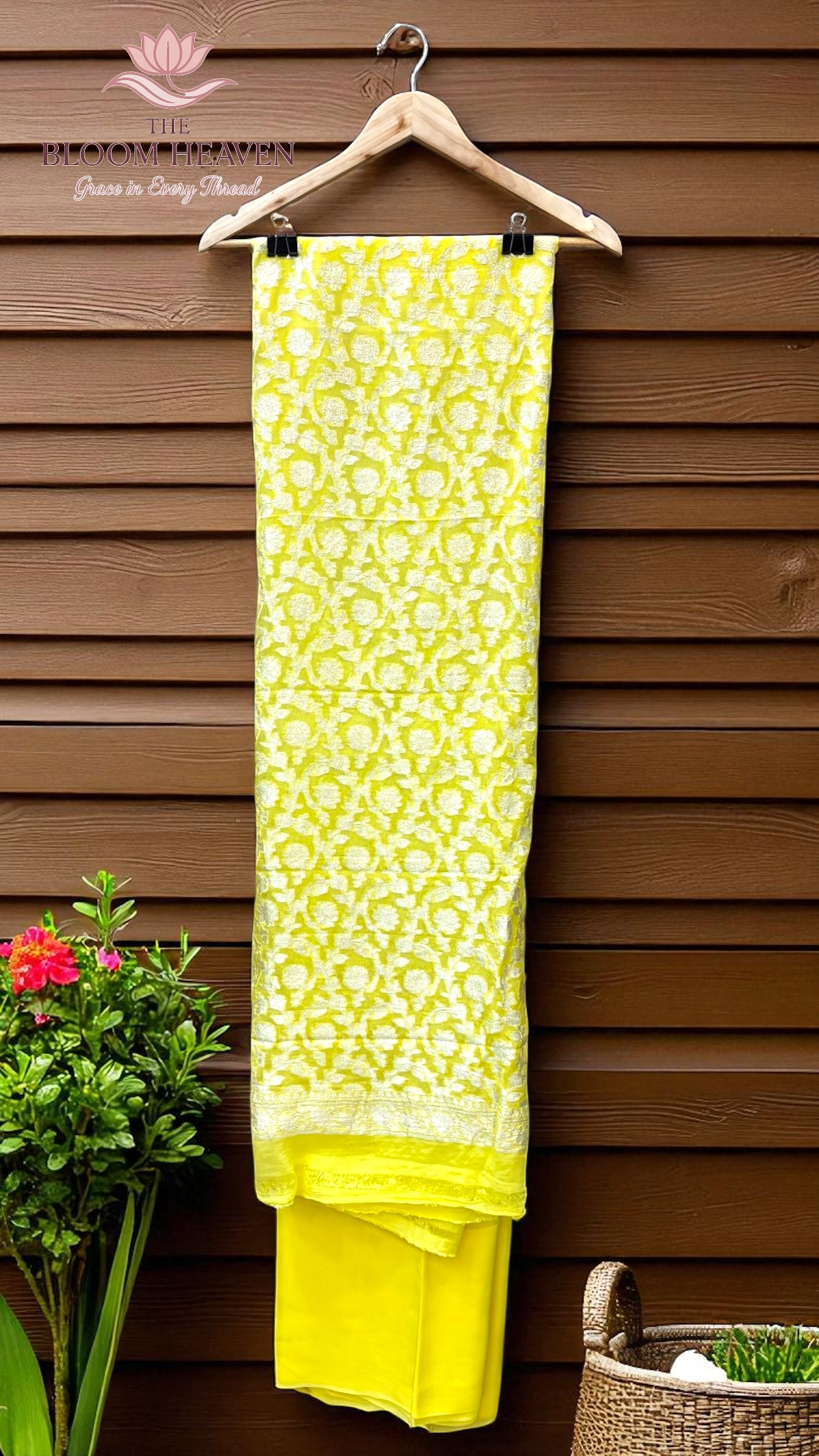 Pure Khaddi Georgette Handlooms Banarasi Dress material