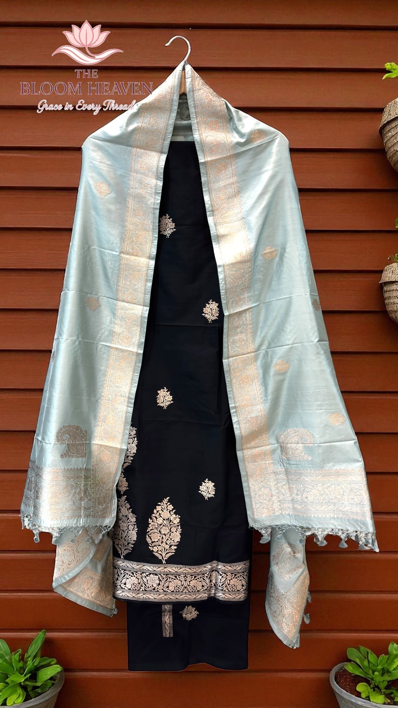 Pure Katan Silk Handlooms Banarasi Dress material