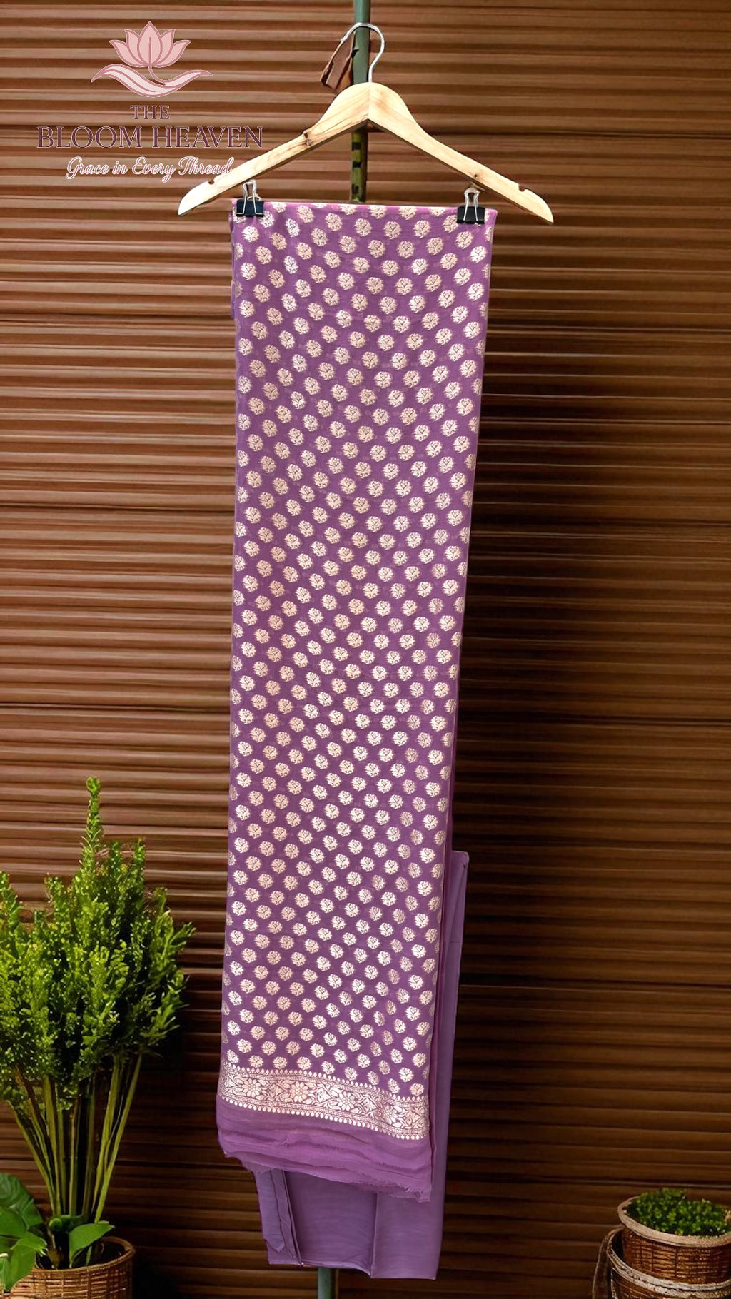 Pure Khaddi Georgette Handlooms Banarasi Dress material