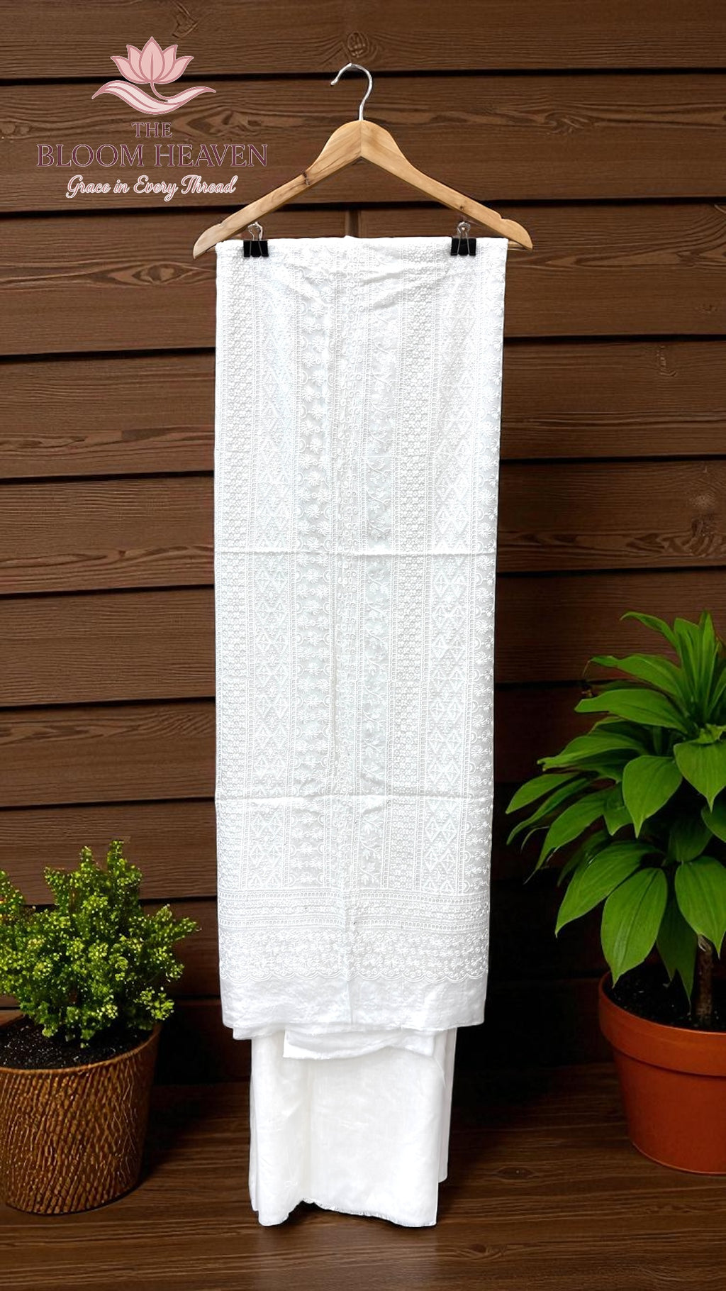 Pure Georgette Banarasi Chikankari Dress Material