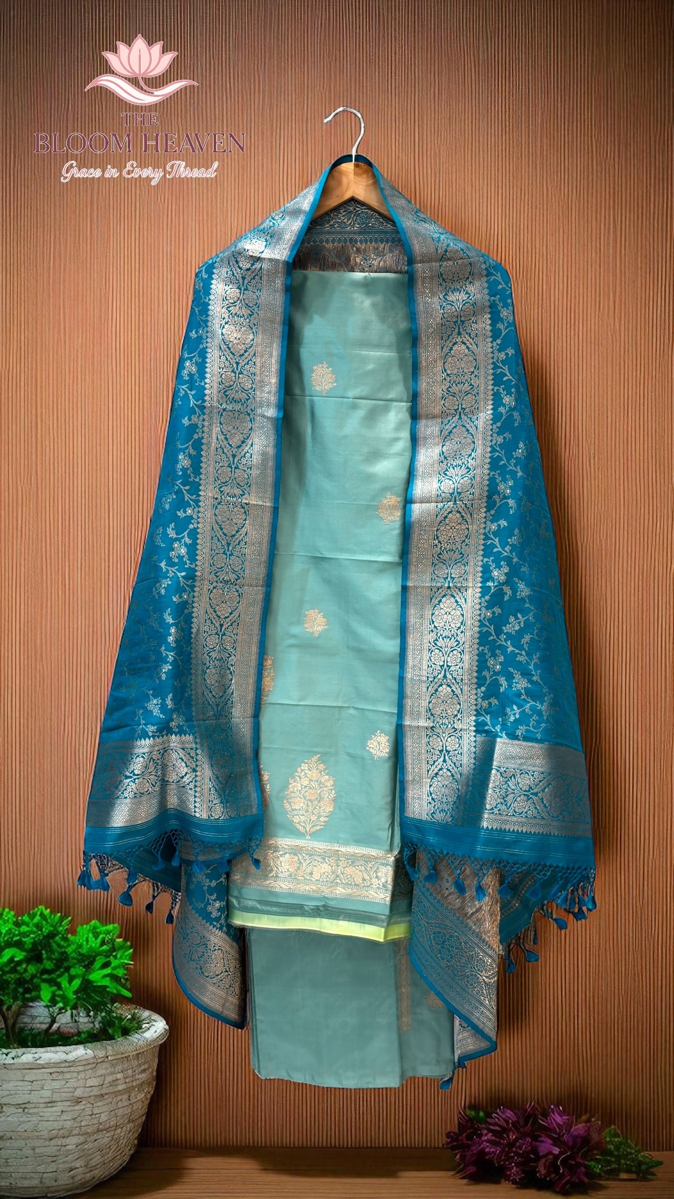 Pure Katan Silk Handlooms Banarasi Dress material