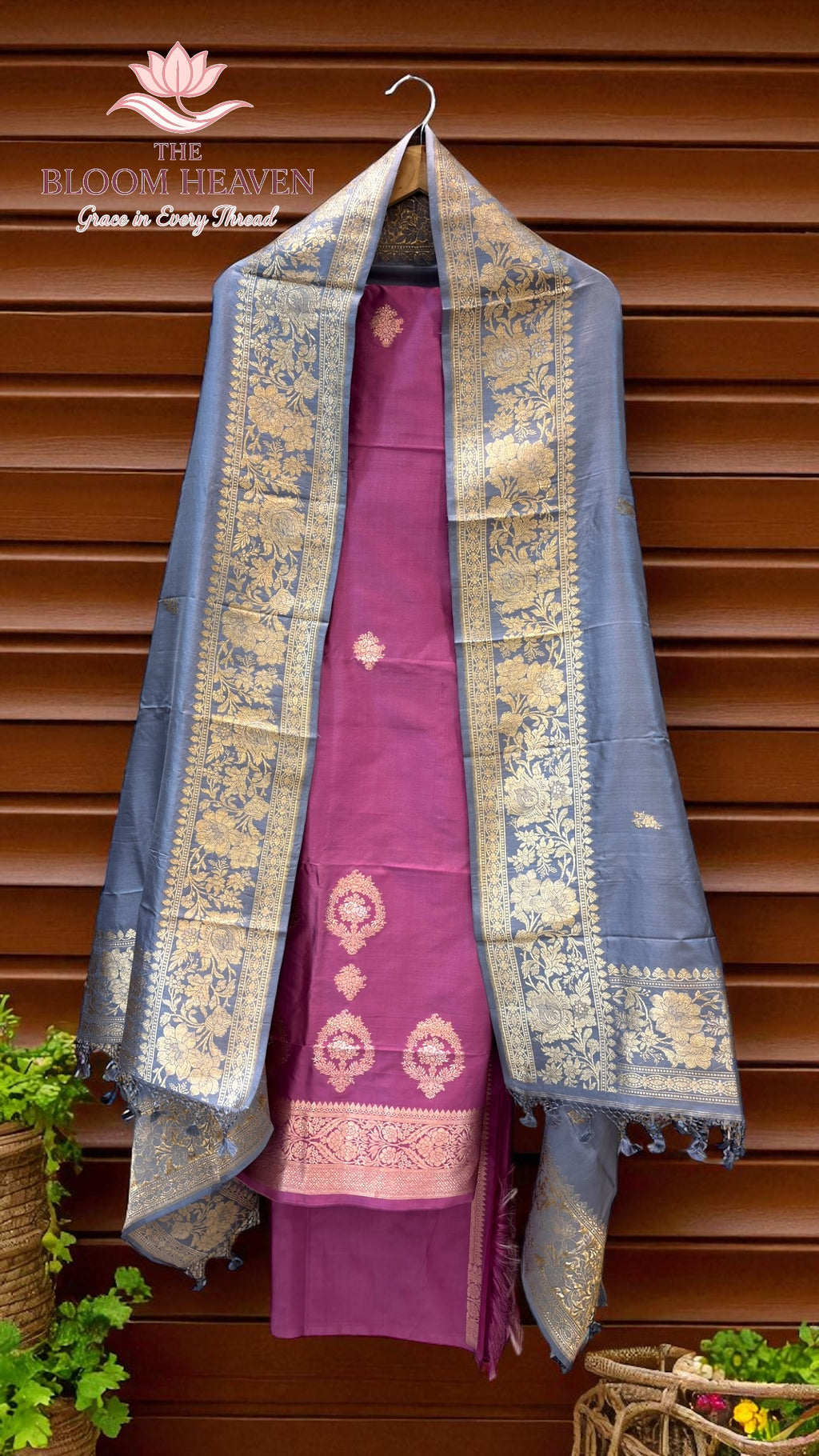 Pure Katan Silk Handlooms Banarasi Dress material