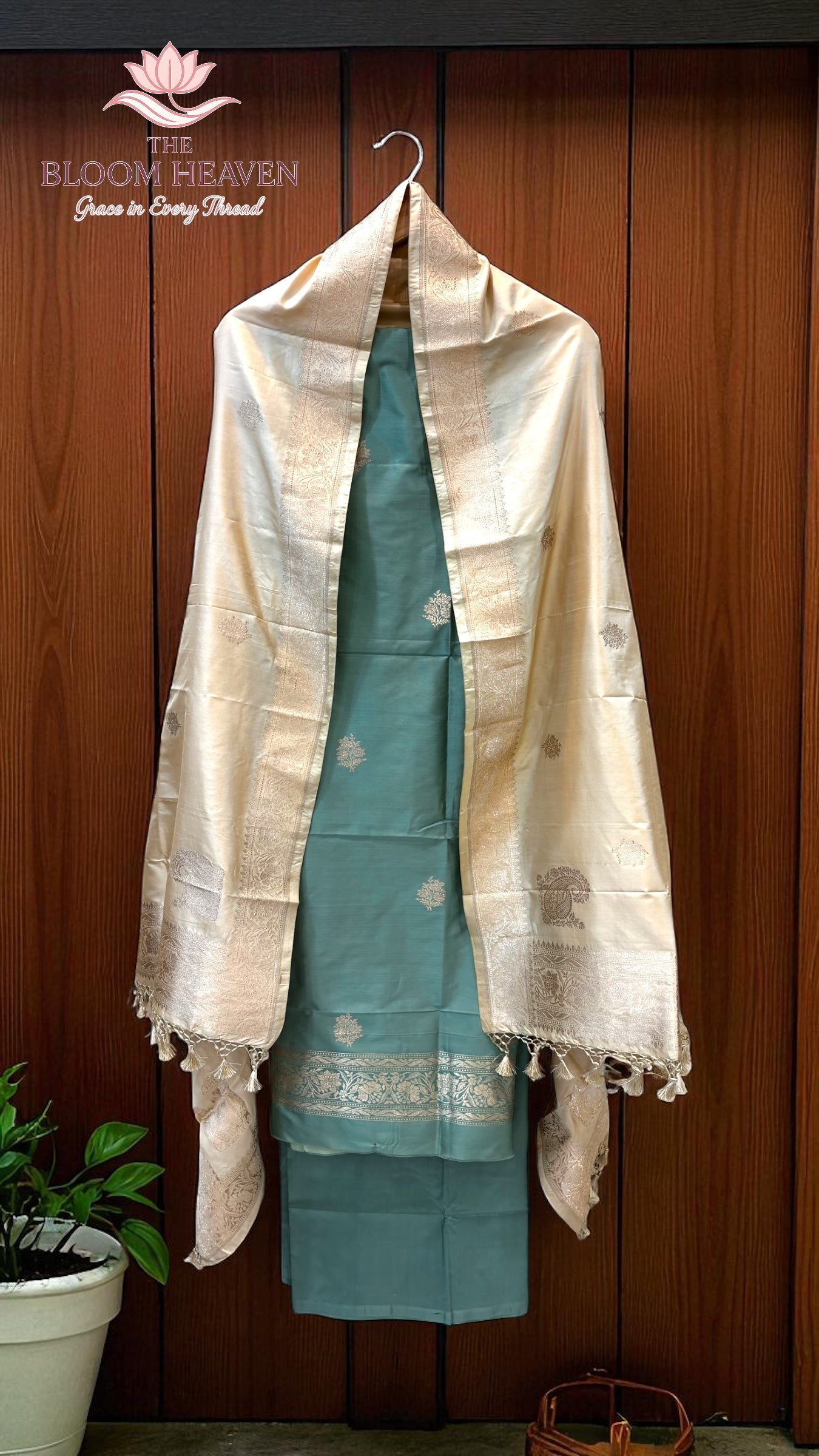Pure Katan Silk Handlooms Banarasi Dress material