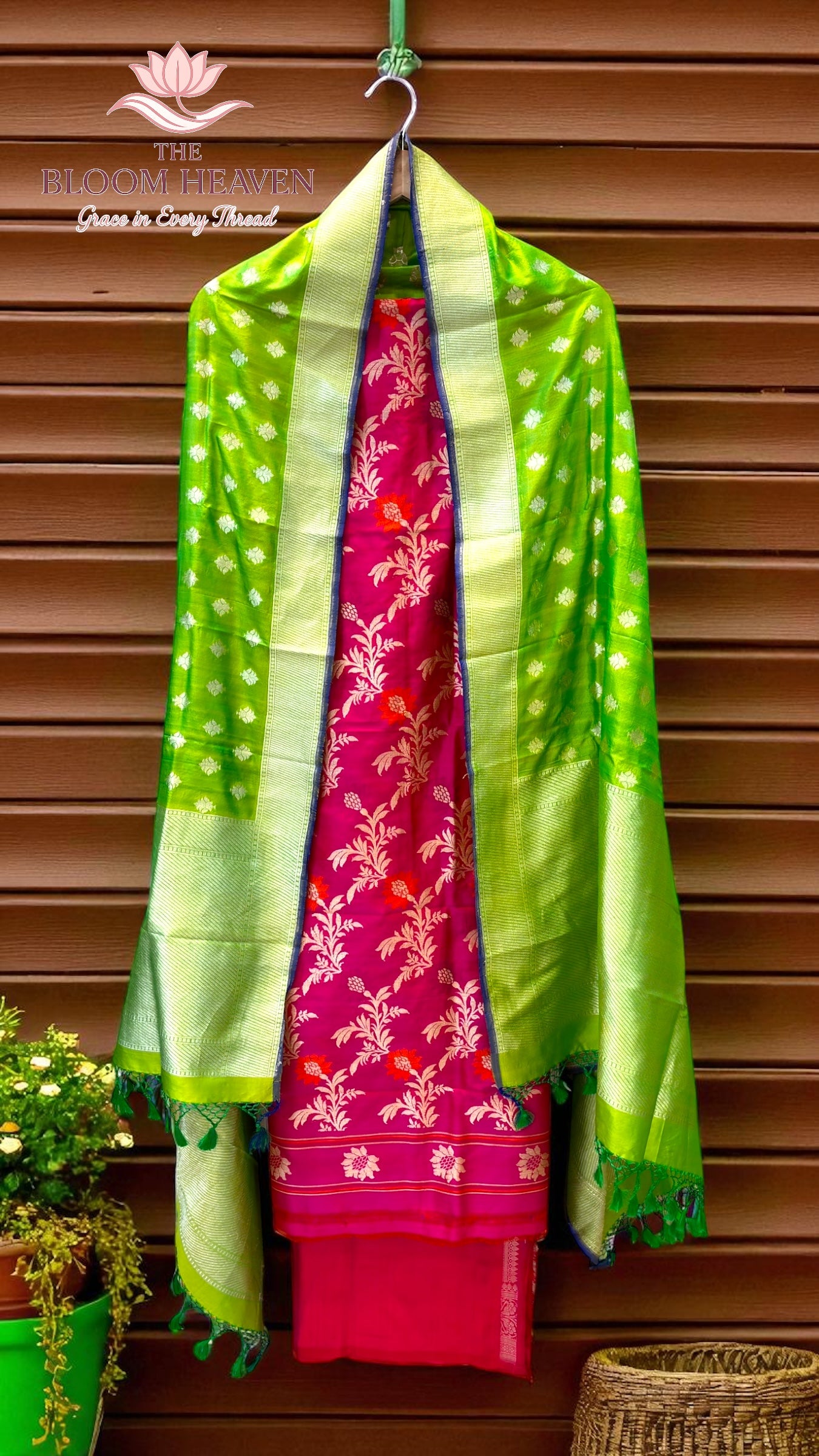 Pure Katan Silk Handlooms Banarasi Dress material