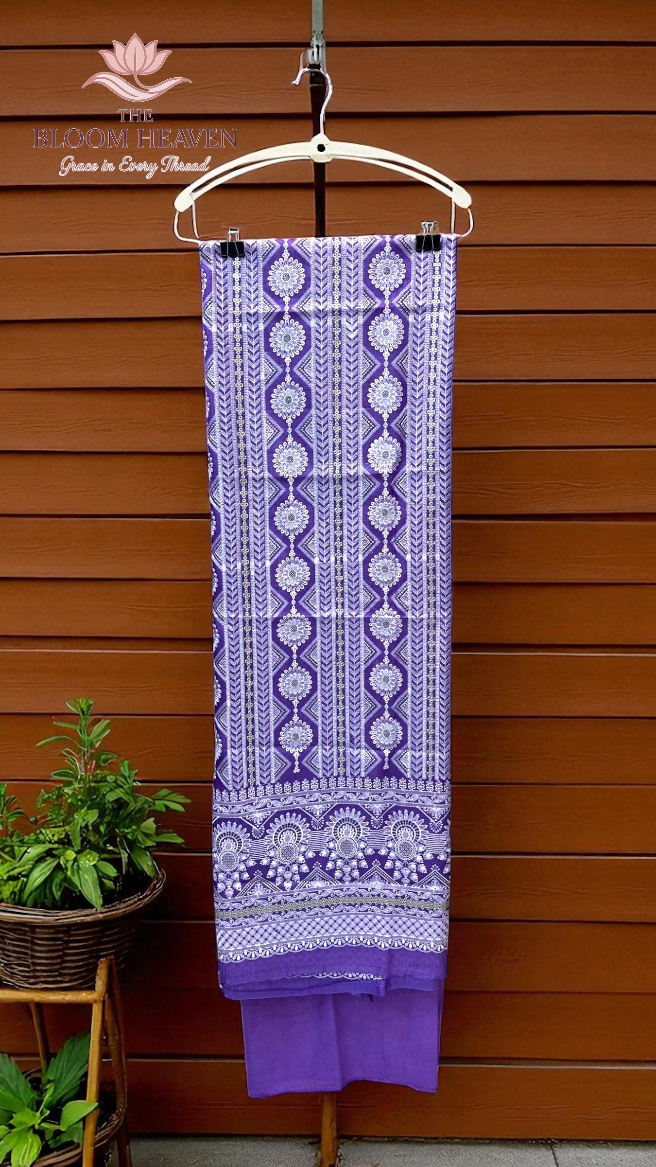 Pure Tussar Chikankari Handloom Banarasi Dress Material