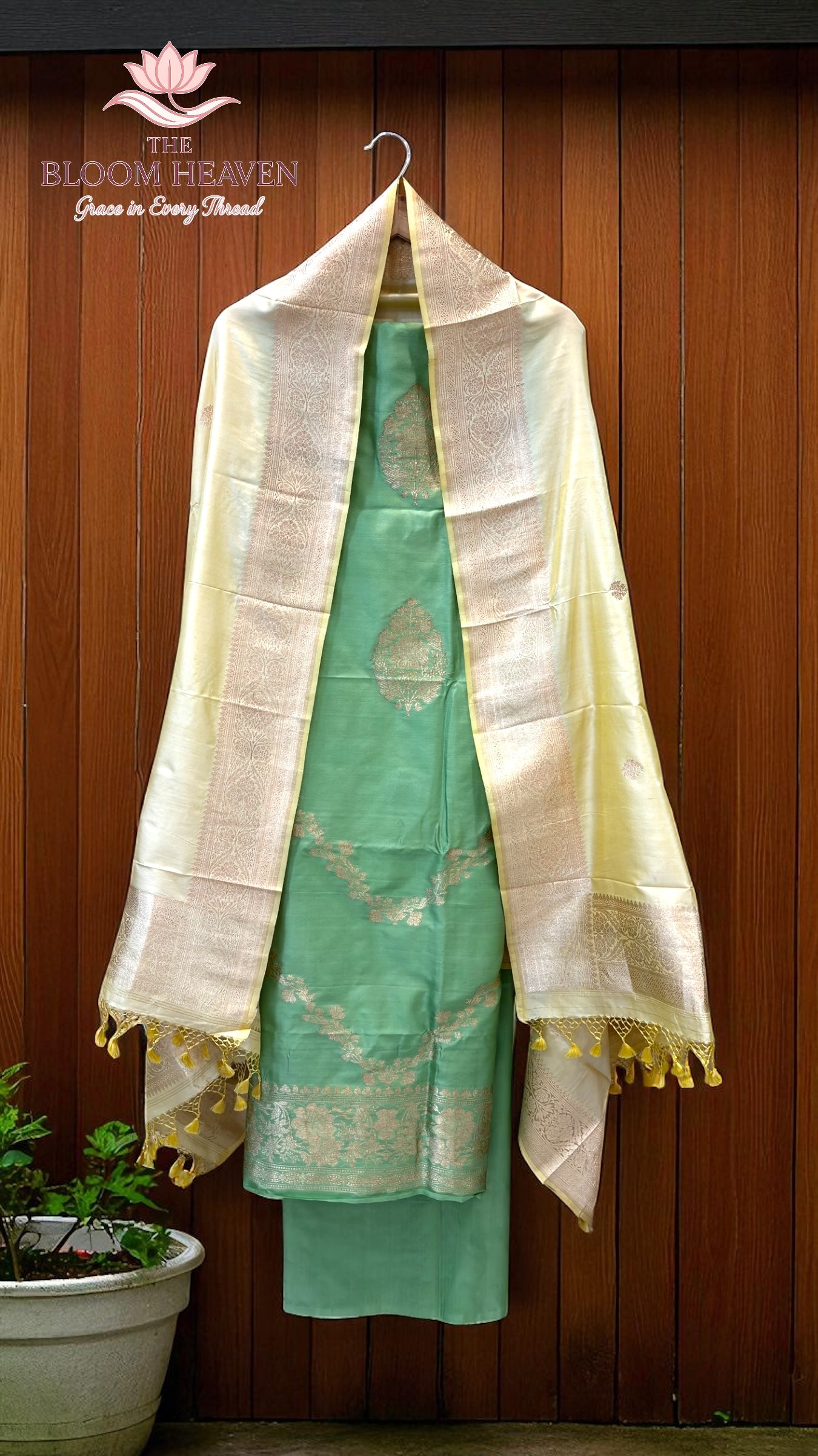 Pure Katan Silk Handlooms Banarasi Dress material