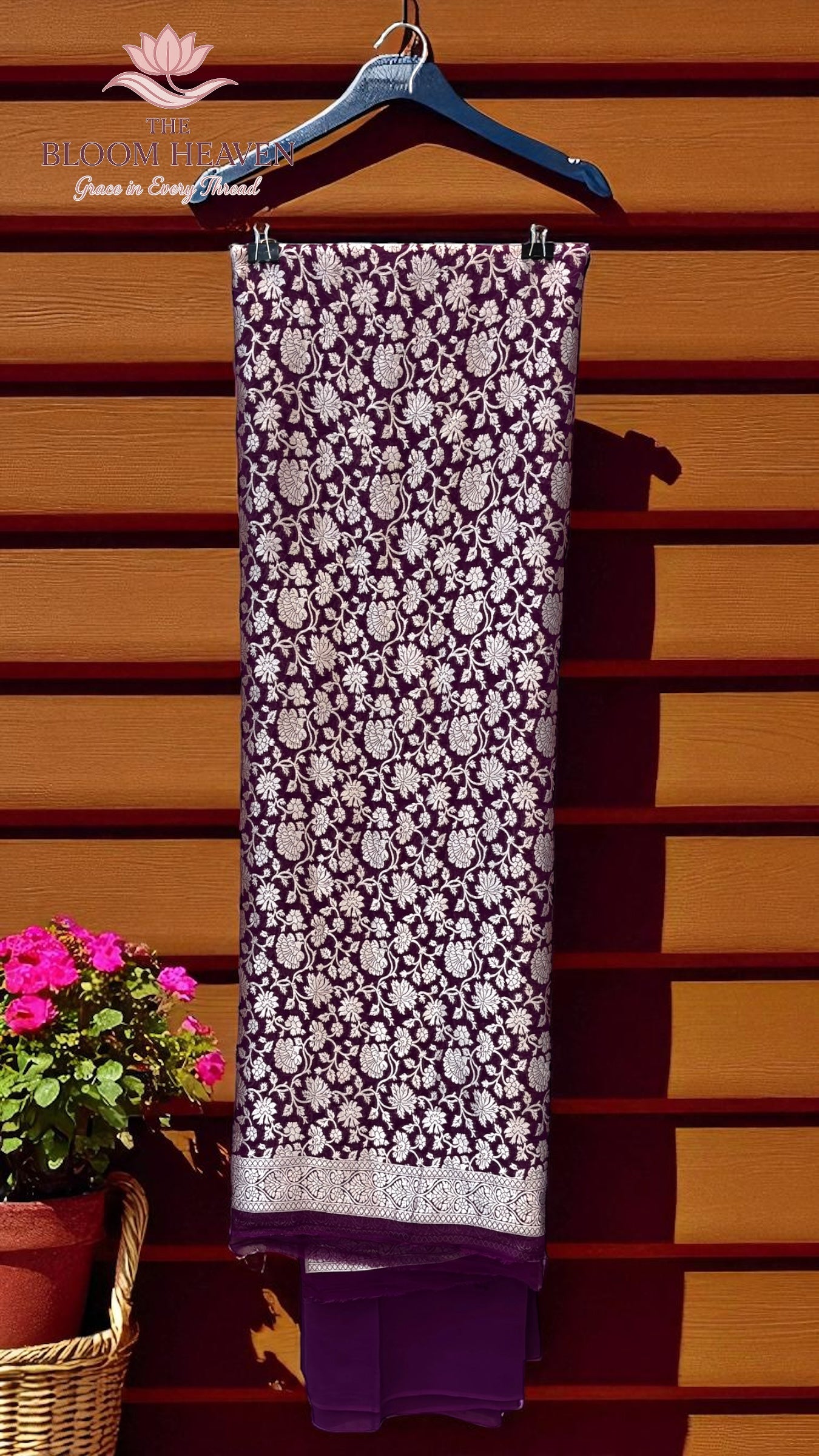 Pure Khaddi Georgette Handlooms Banarasi Dress material