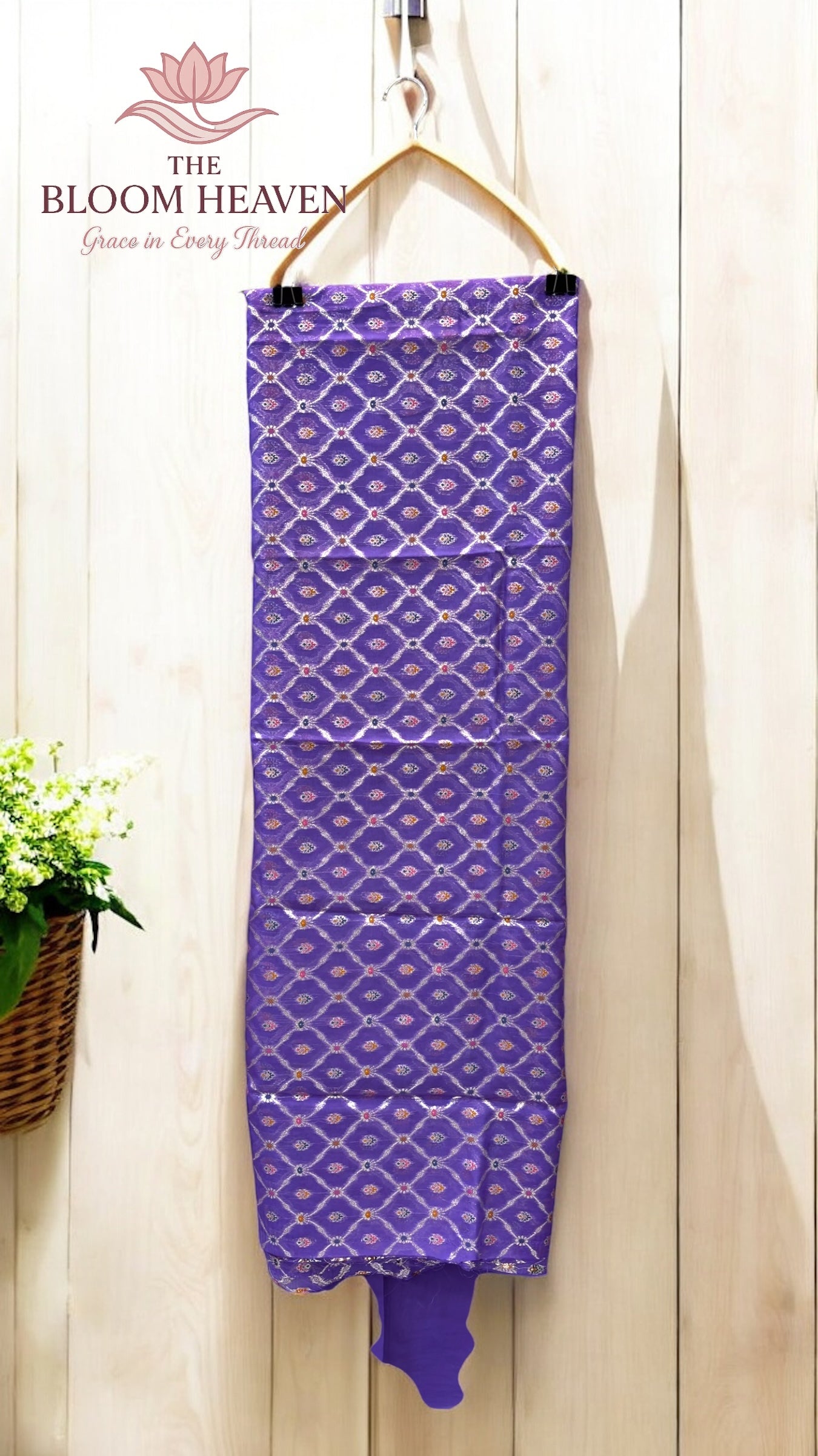 Pure Chanderi 3-Piece Suit with Silk Dupatta