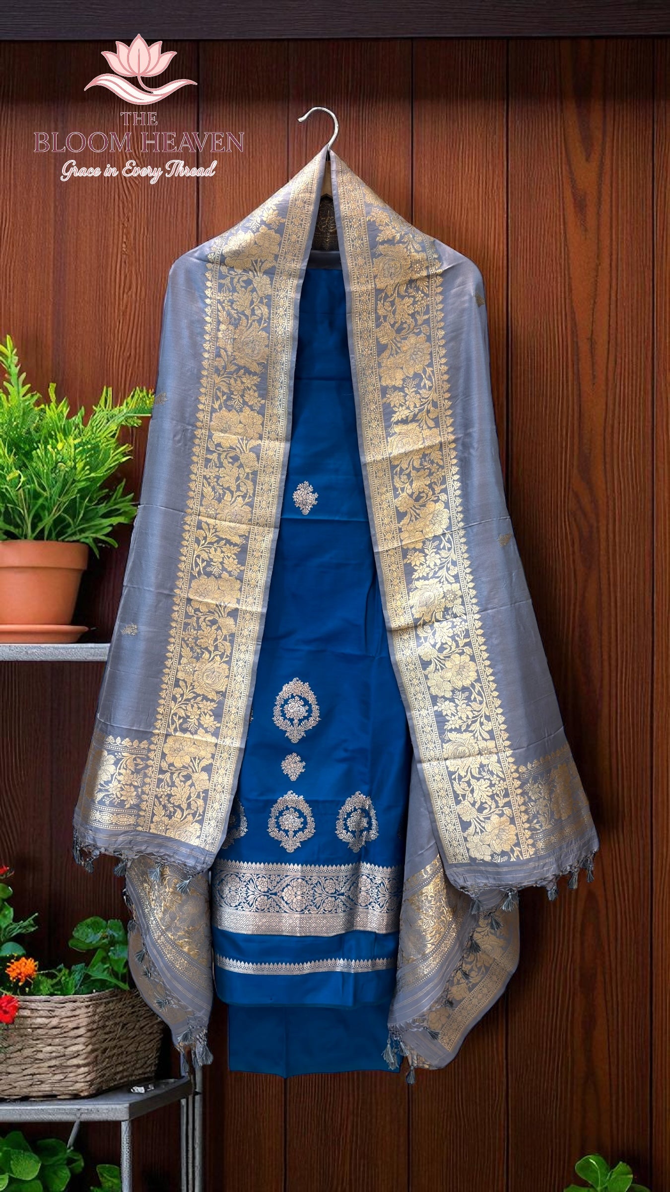 Pure Katan Silk Handlooms Banarasi Dress material