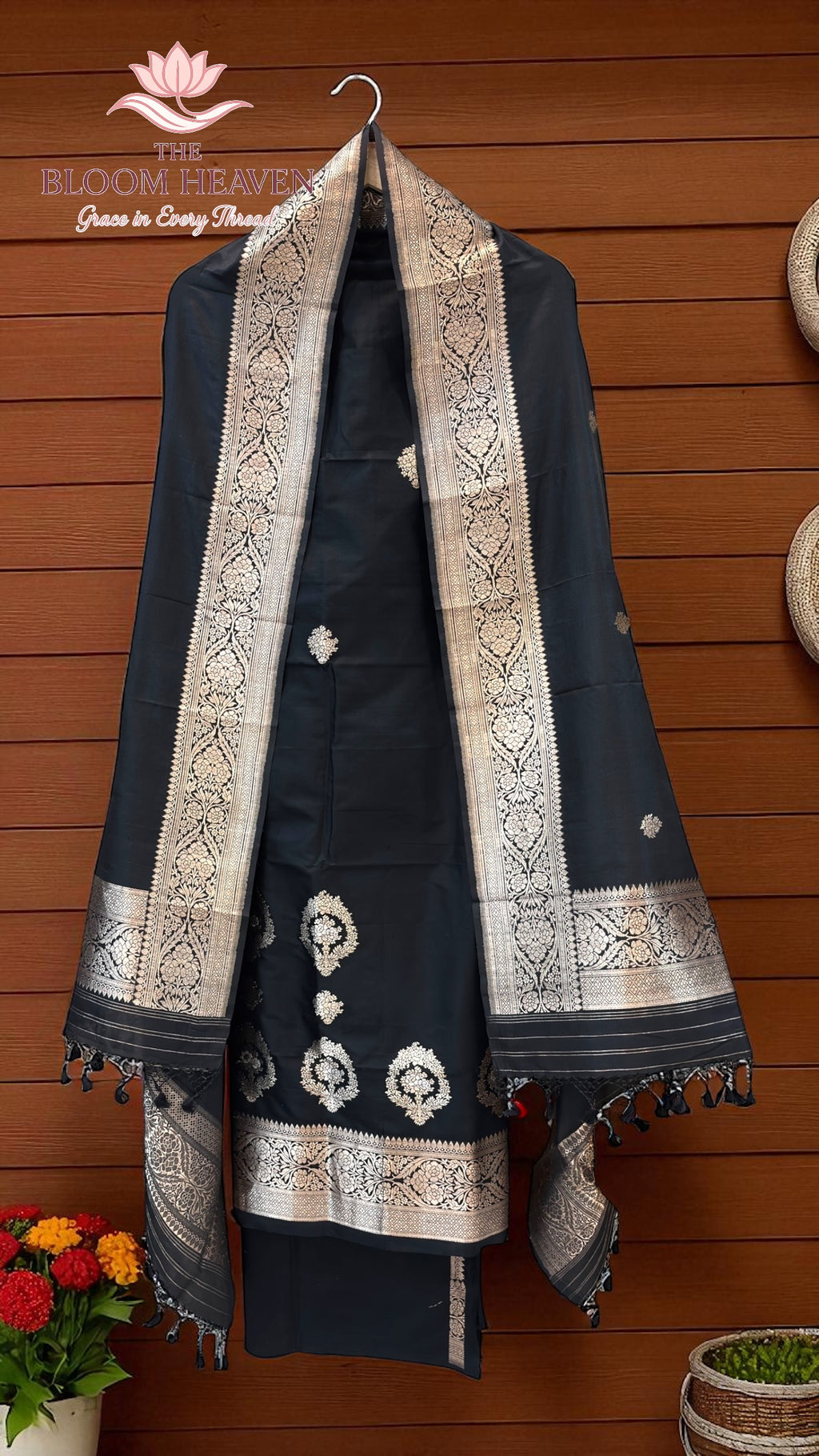 Pure Katan Silk Handlooms Banarasi Dress material
