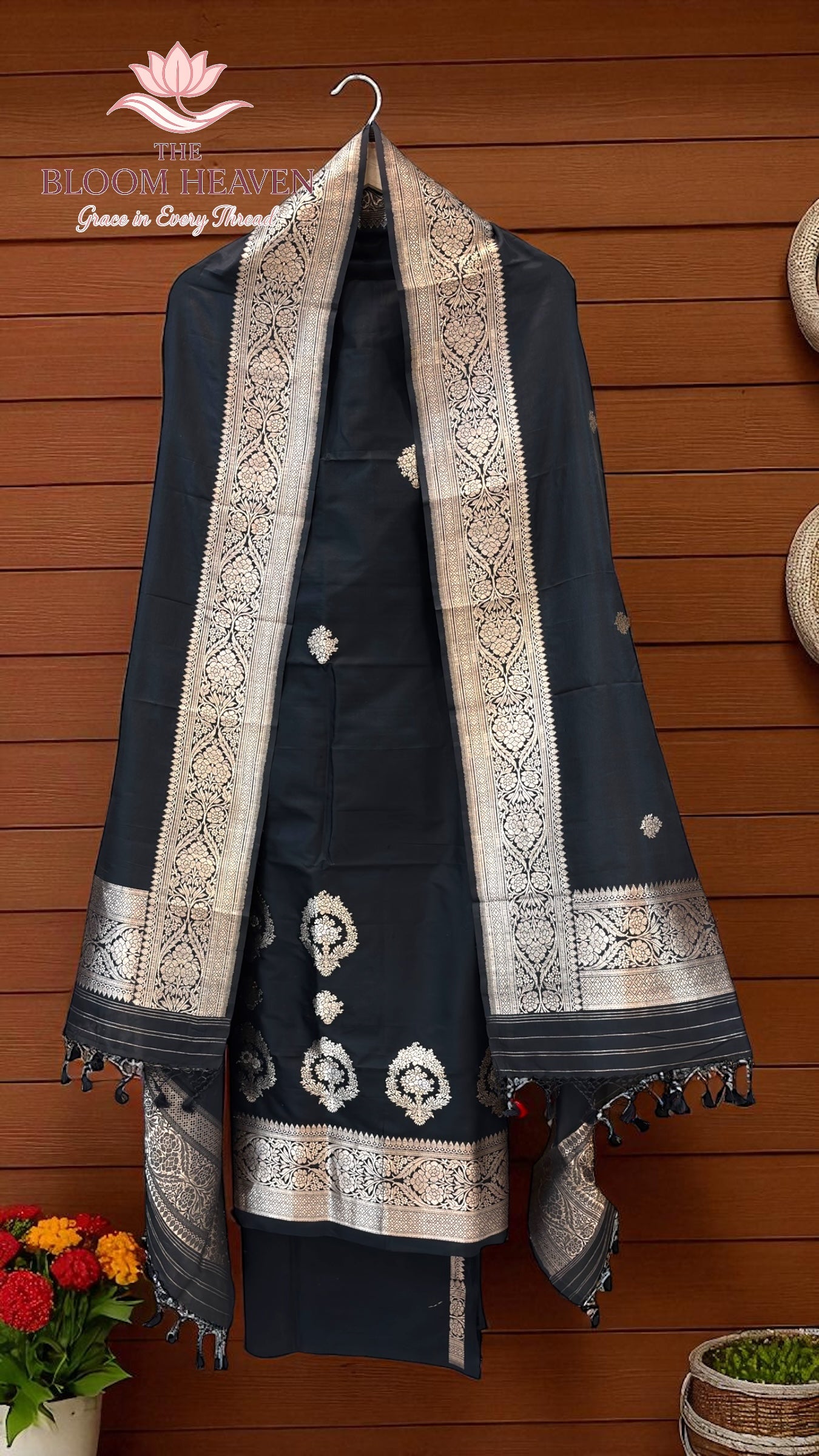 Pure Katan Silk Handlooms Banarasi Dress material