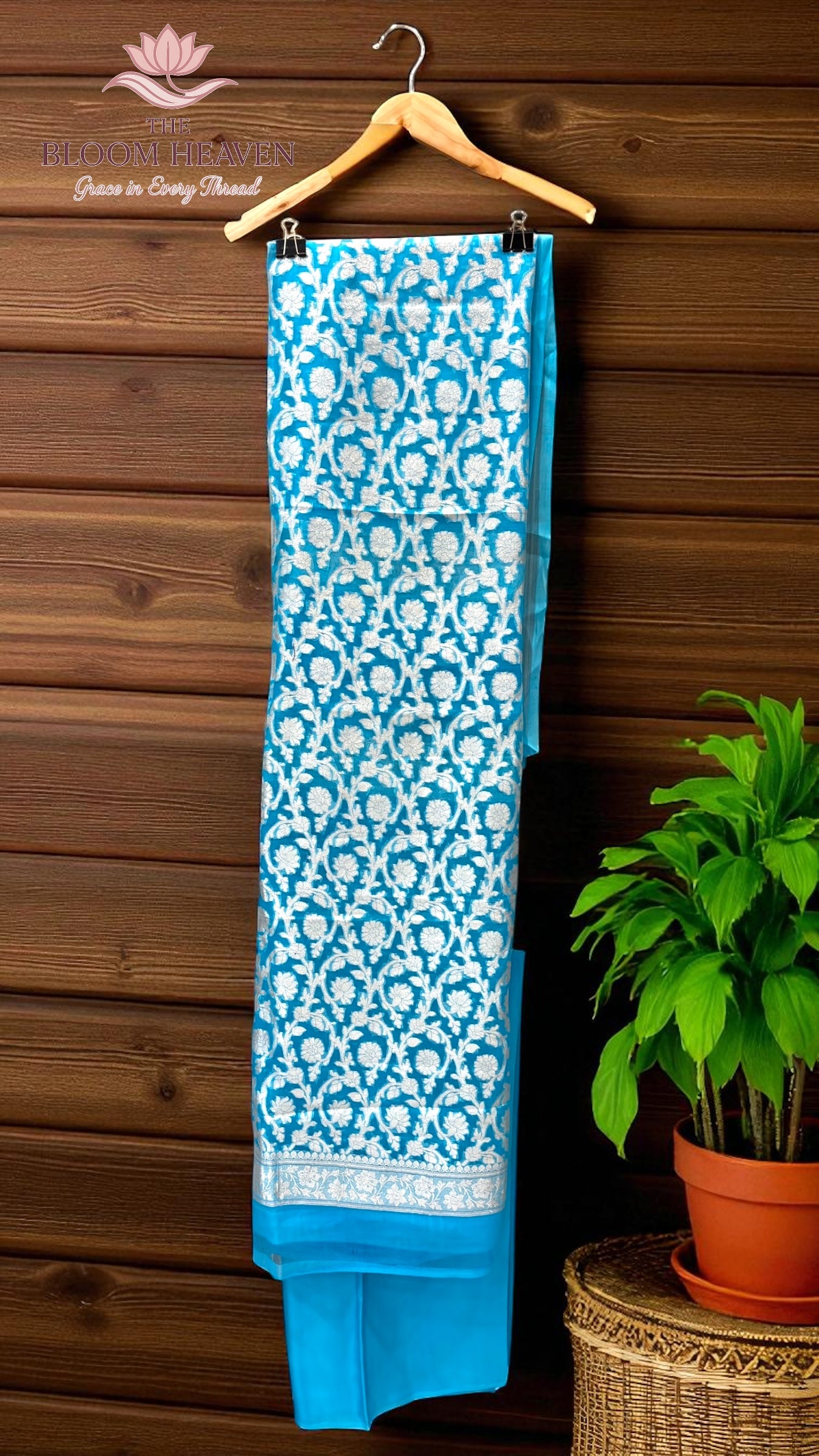 Pure Khaddi Georgette Handlooms Banarasi Dress material
