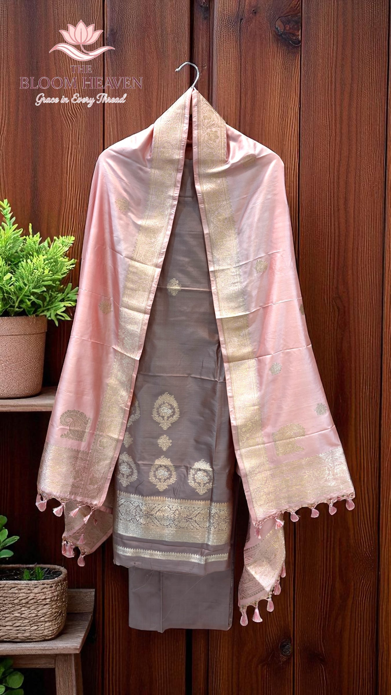Pure Katan Silk Handlooms Banarasi Dress material