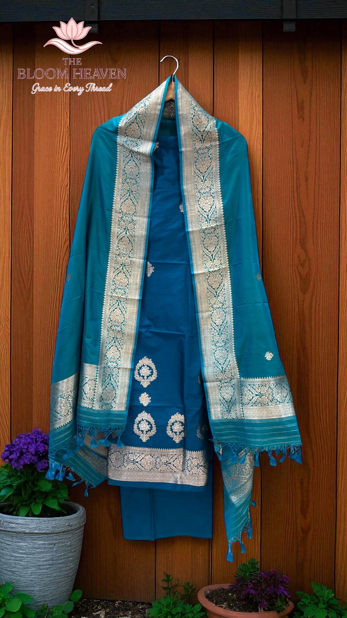 Pure Katan Silk Handlooms Banarasi Dress material