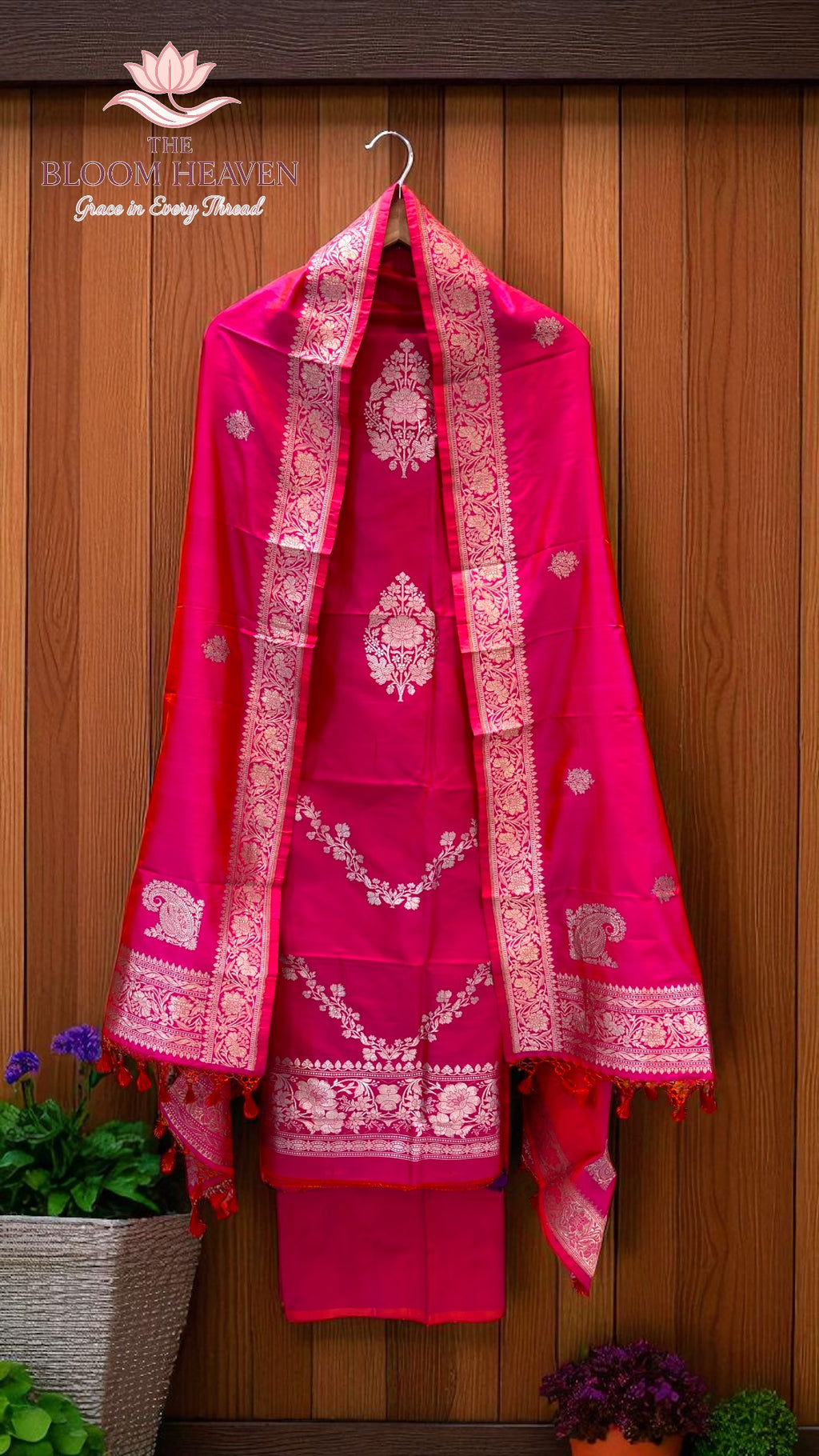 Pure Katan Silk Handlooms Banarasi Dress material