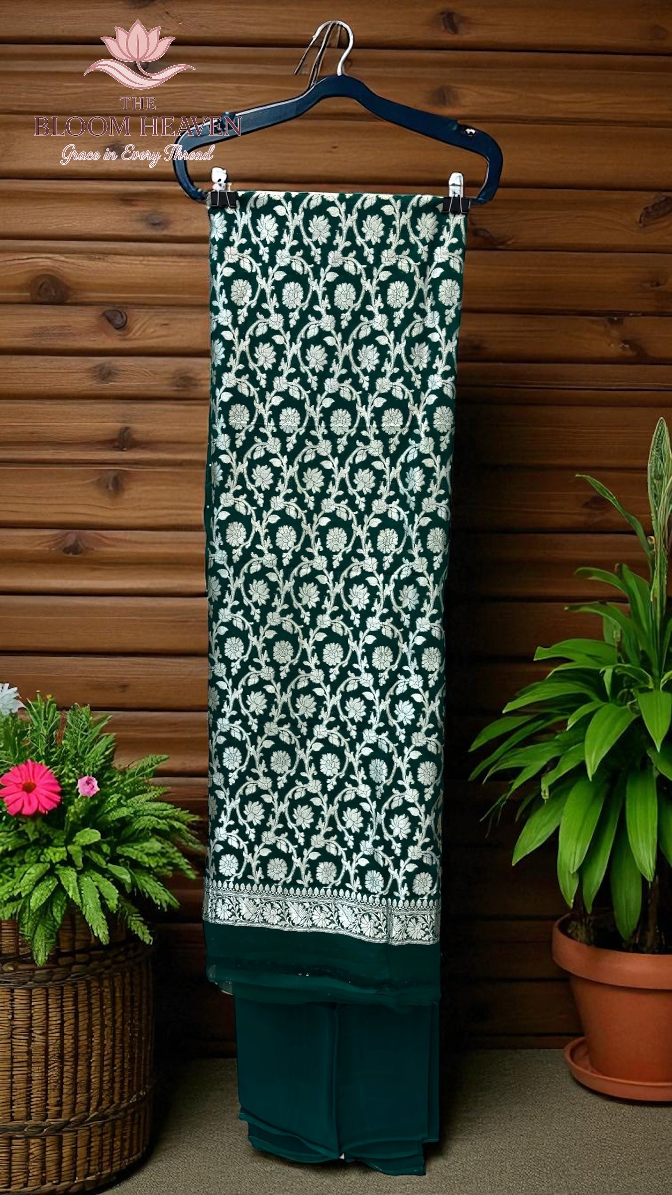 Pure Khaddi Georgette Handlooms Banarasi Dress material