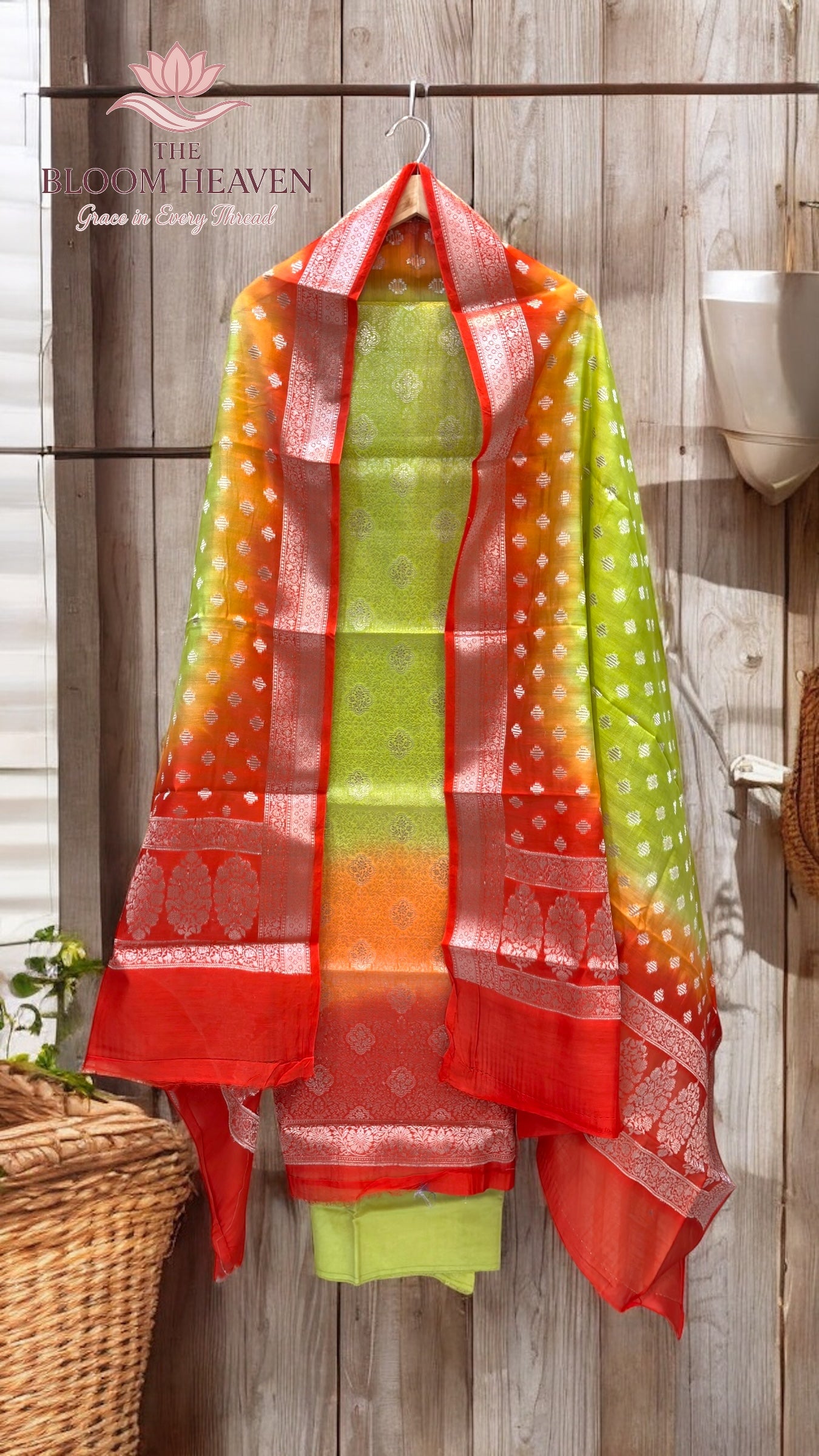 Pure Cotton Banarasi 3-Piece Suit set