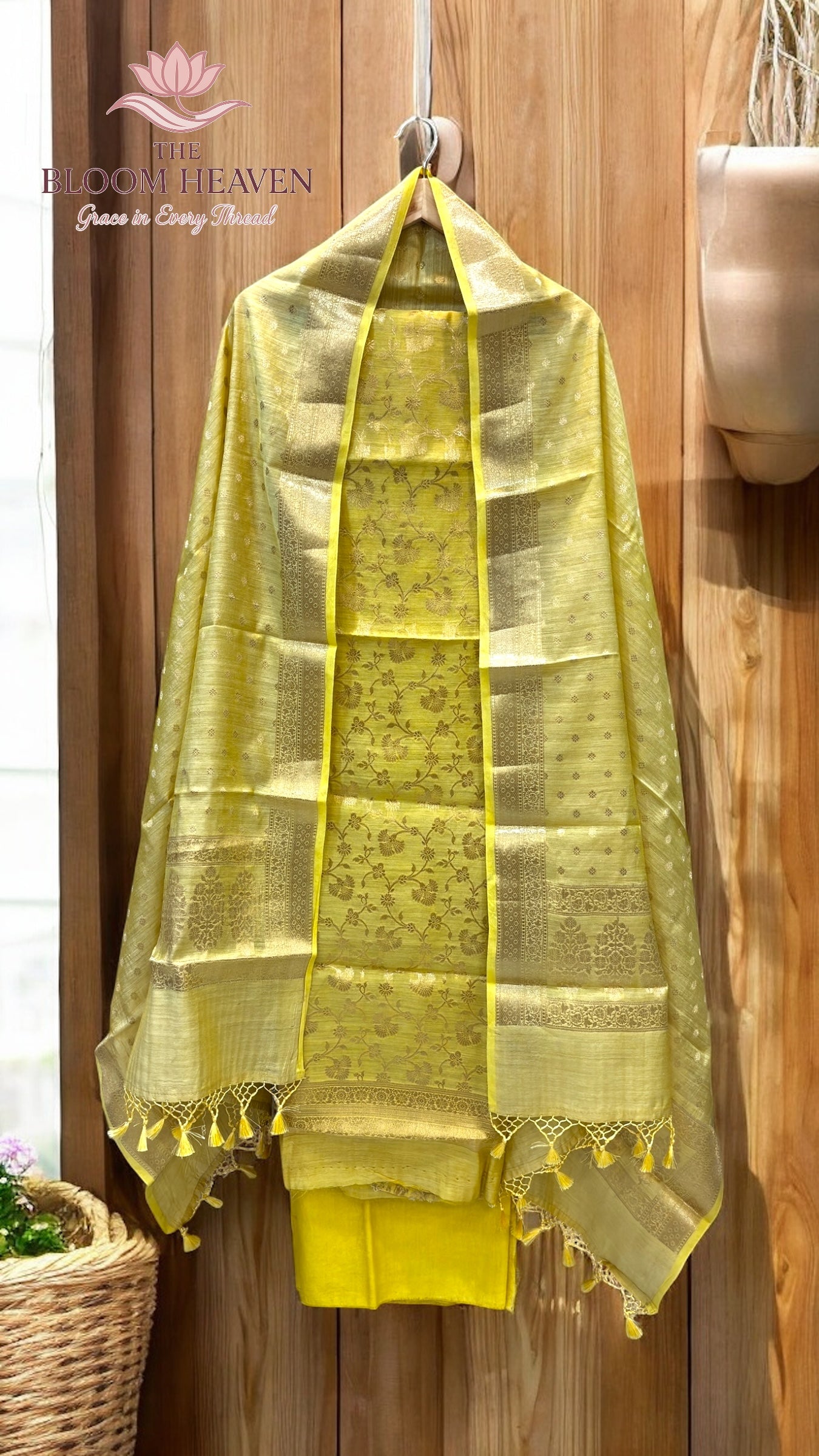 Cotton Chanderi Silk 3-Piece Suit