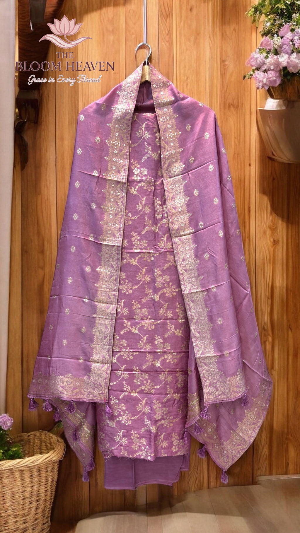 Banarasi Silk 3-piece Suit set
