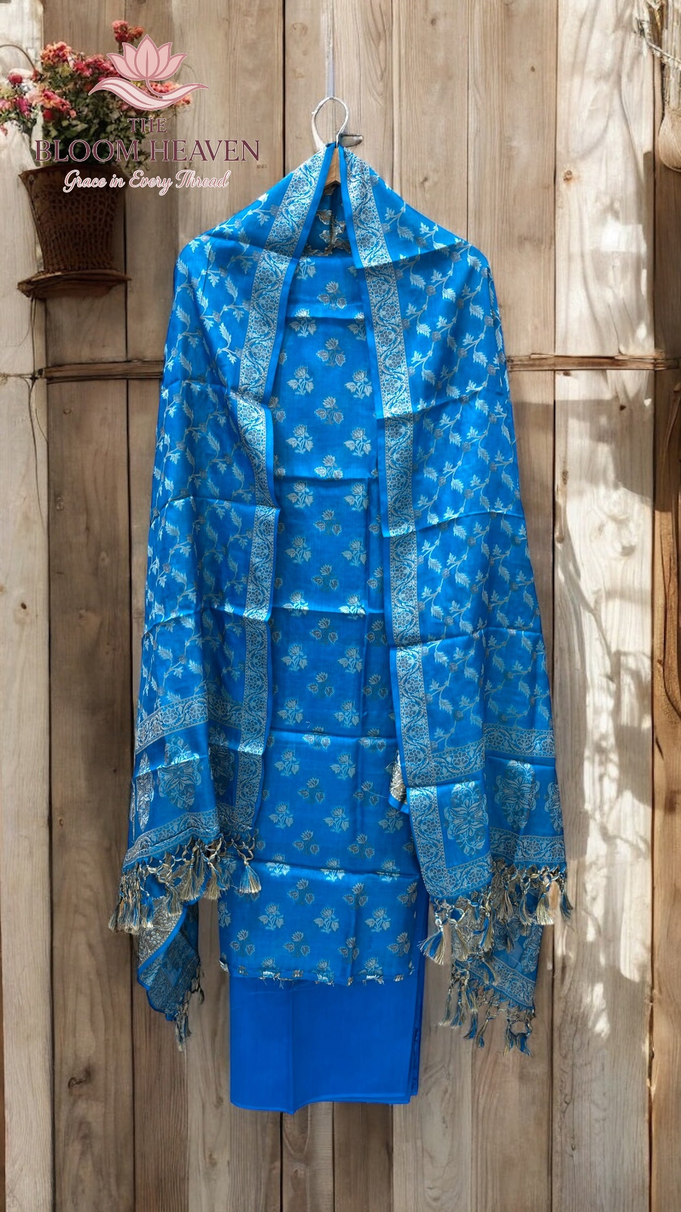 Pure Butter Crepe Banarasi 3-Piece Suit set