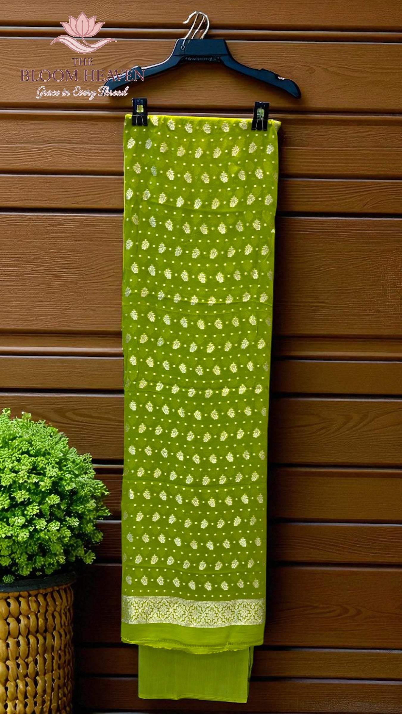 Pure Khaddi Georgette Handlooms Banarasi Dress material