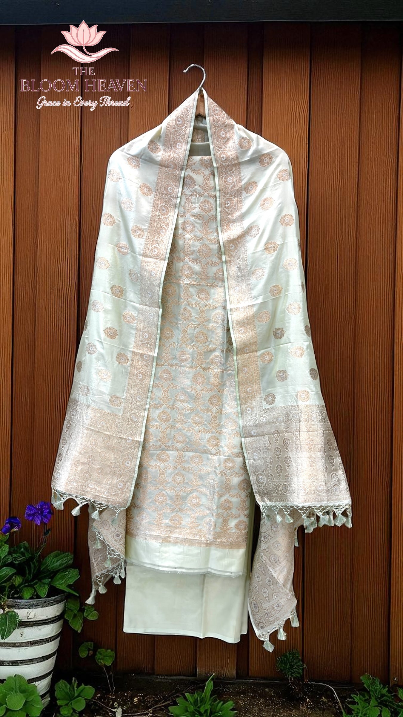 Pure Katan Silk Handlooms Banarasi Dress material