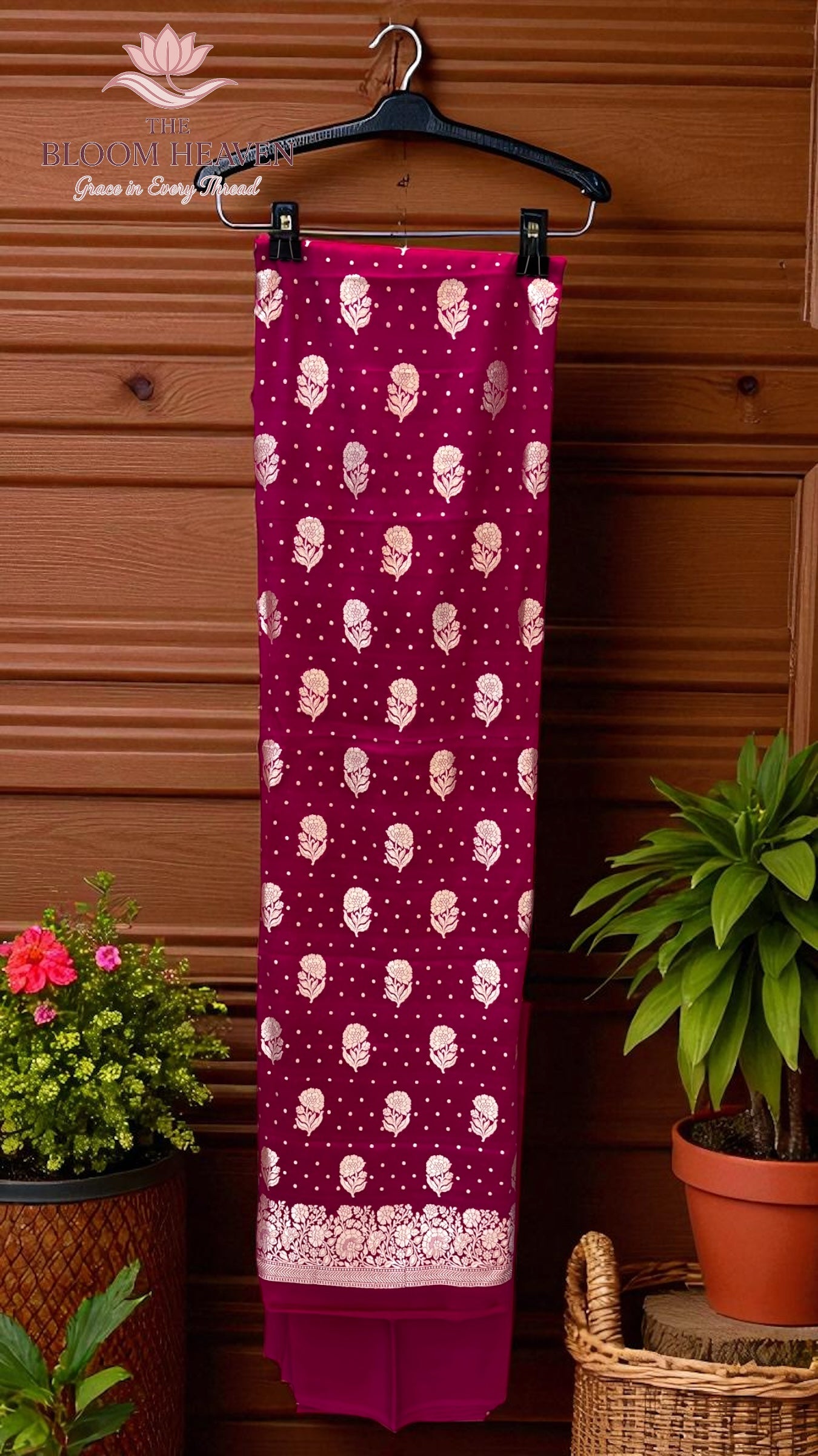 Pure Khaddi Georgette Handlooms Banarasi Dress material