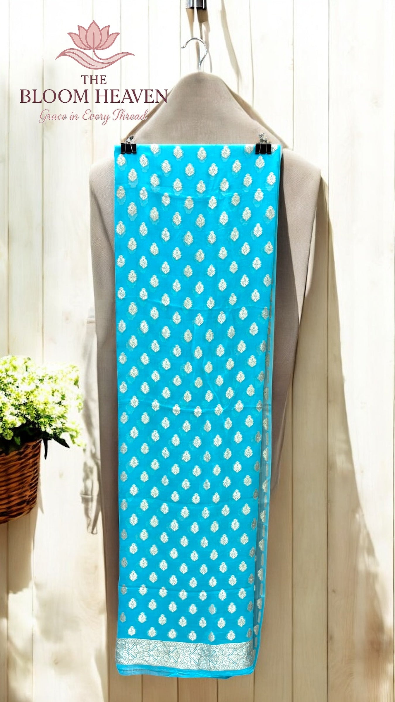 Pure Khaddi Georgette Handlooms Banarasi 3-Piece Suit