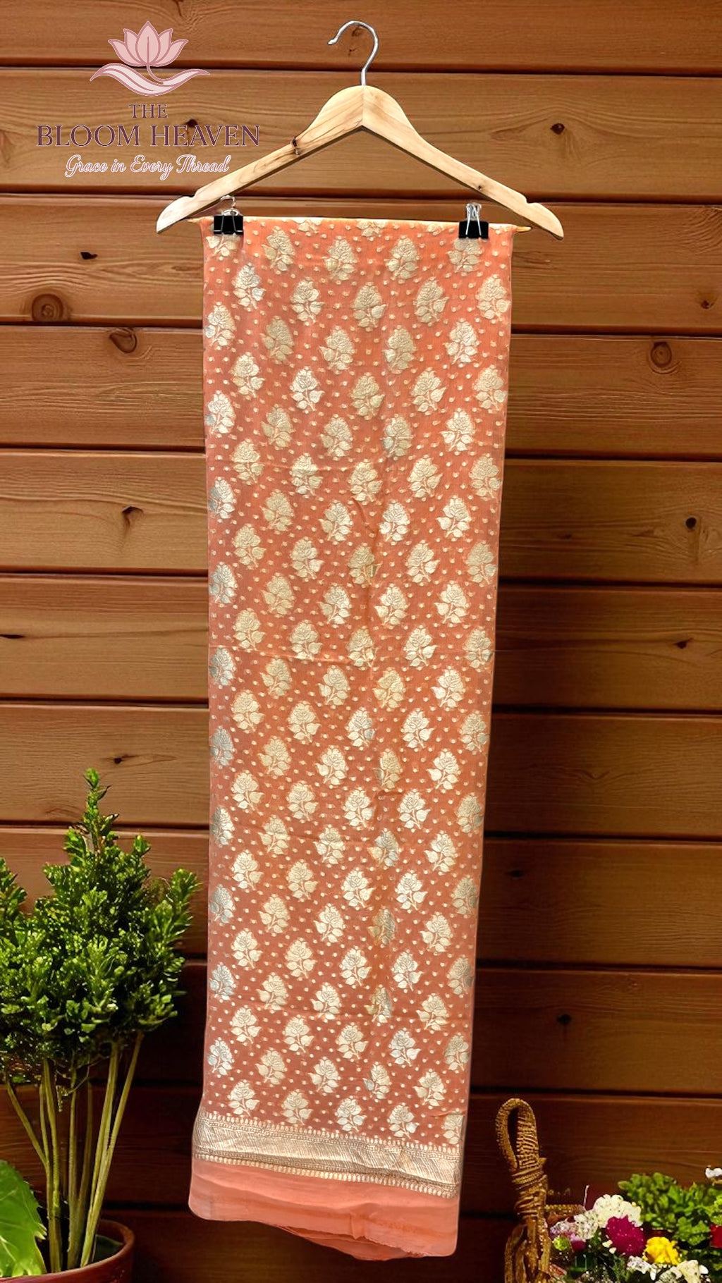 Pure Khaddi Georgette Handlooms Banarasi Dress material