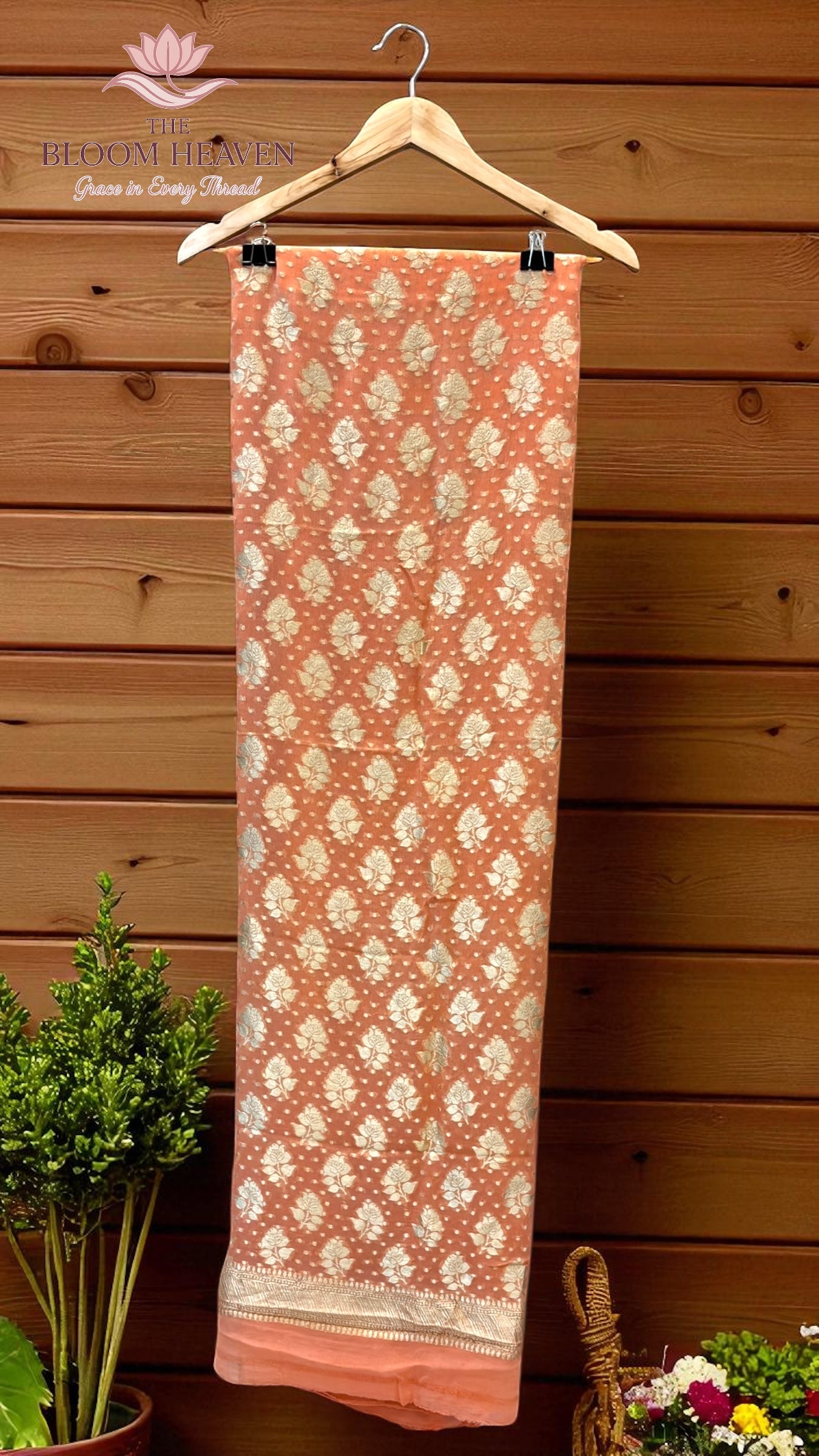 Pure Khaddi Georgette Handlooms Banarasi Dress material
