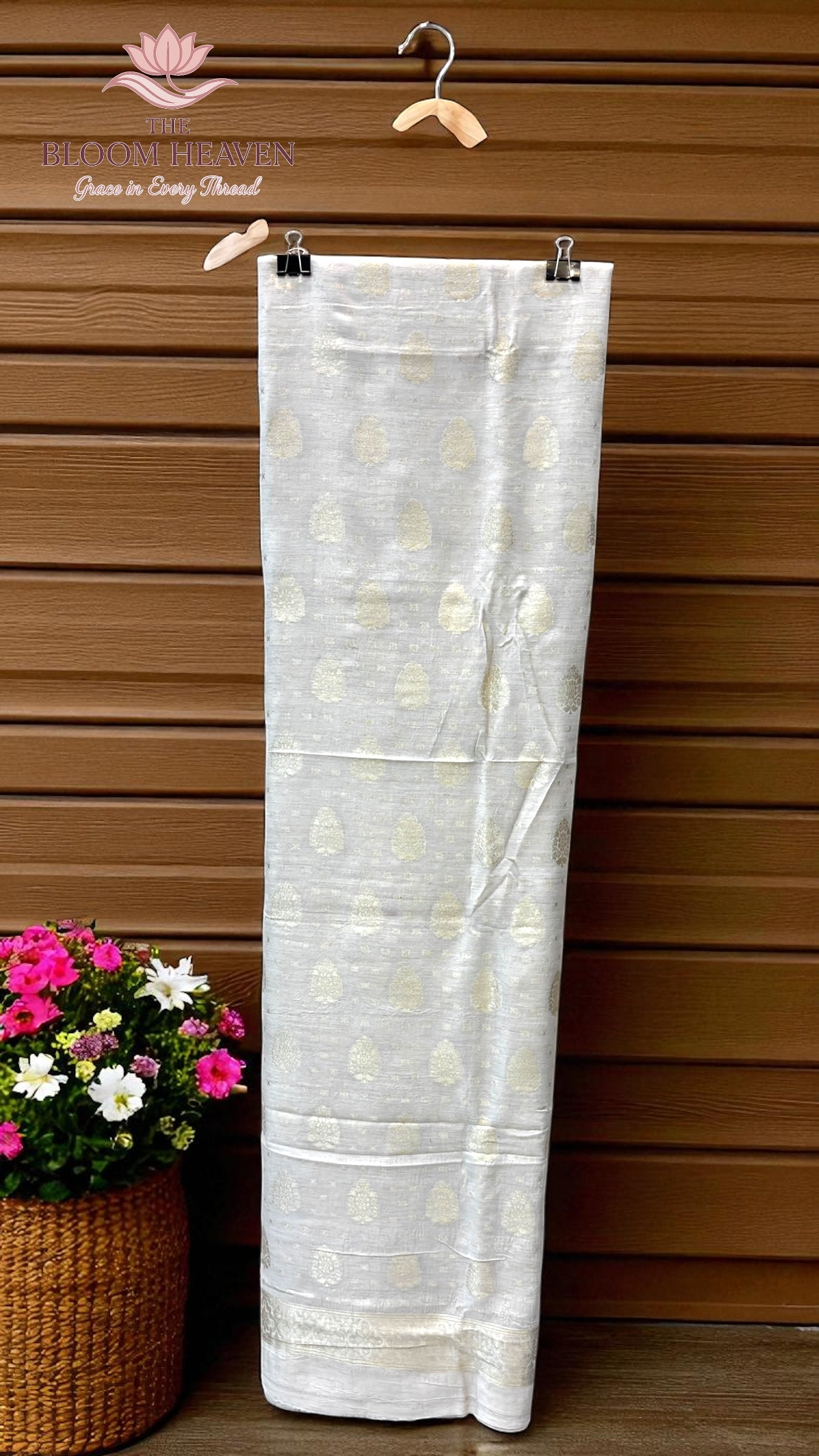 Pure Tussar Georgette Handloom Banarasi 3-Piece Suit