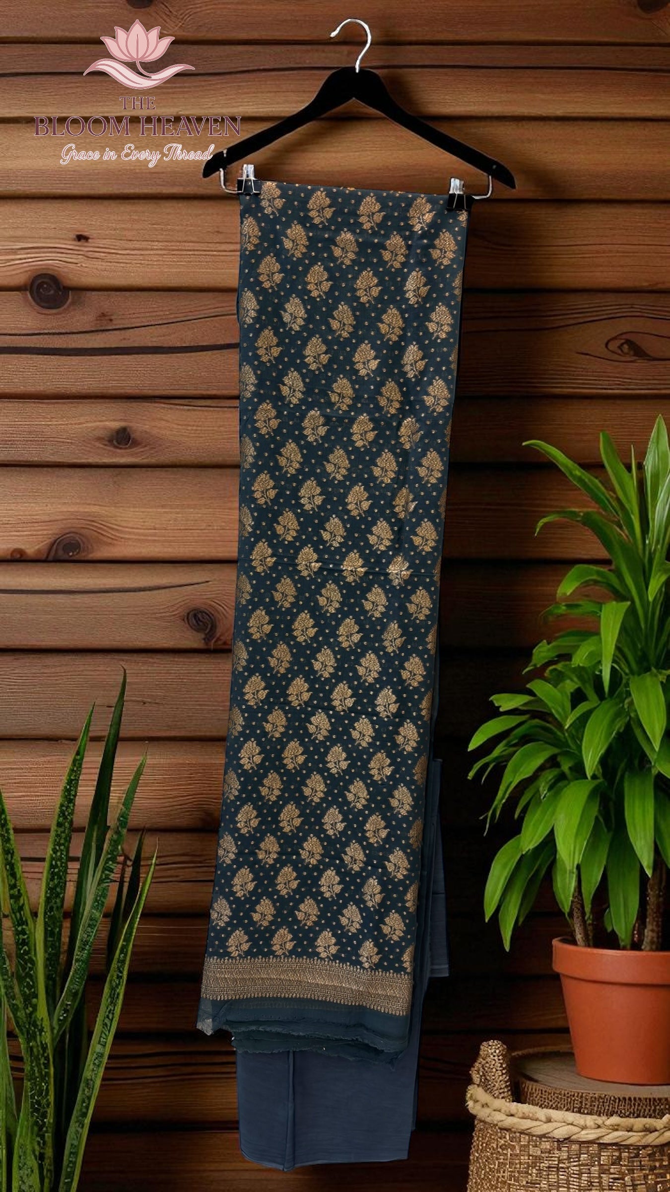 Pure Khaddi Georgette Banarasi 3-piece Suit - Antique Zari