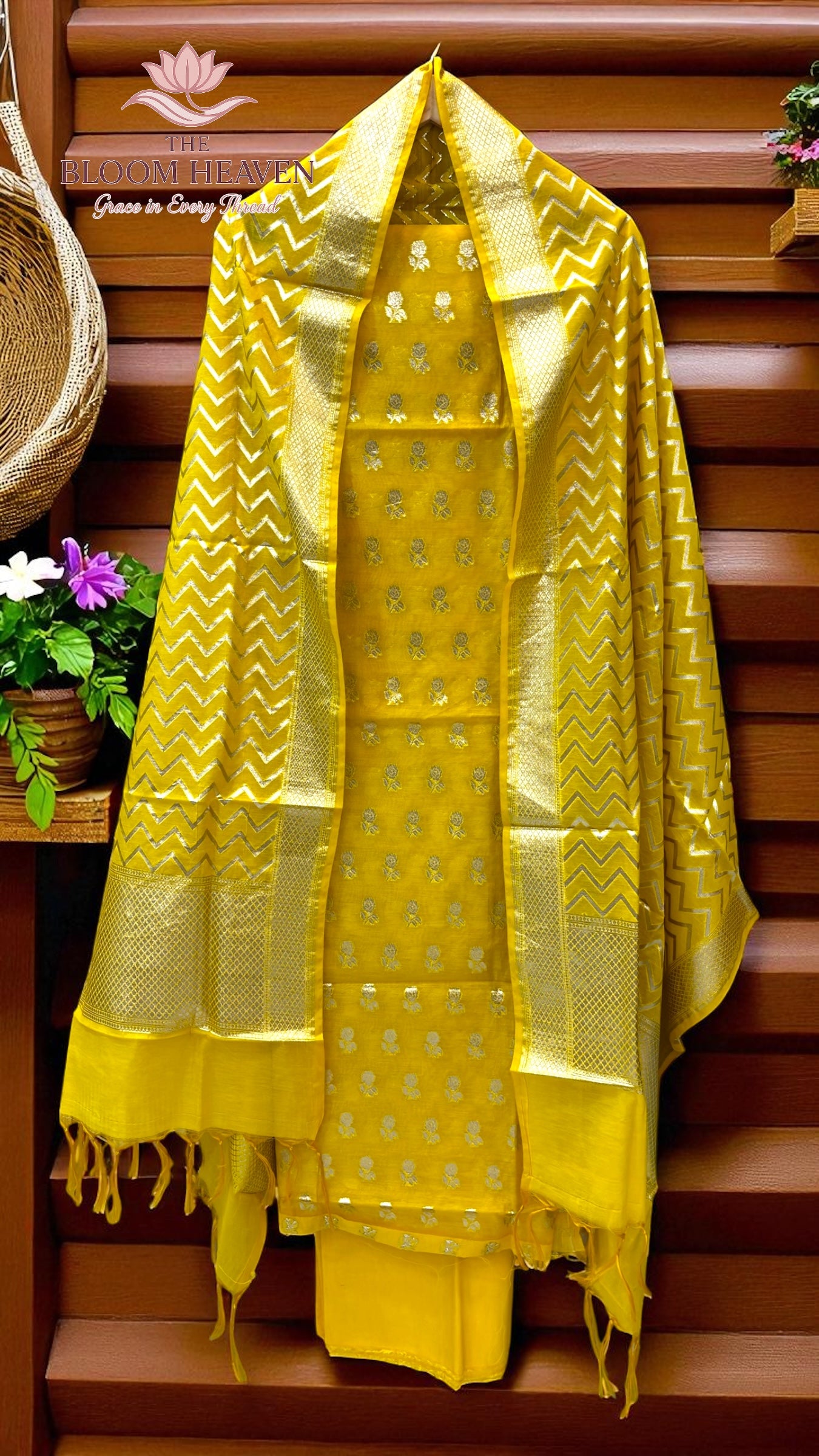 Pure Chanderi Lorex 3-Piece Suit Set